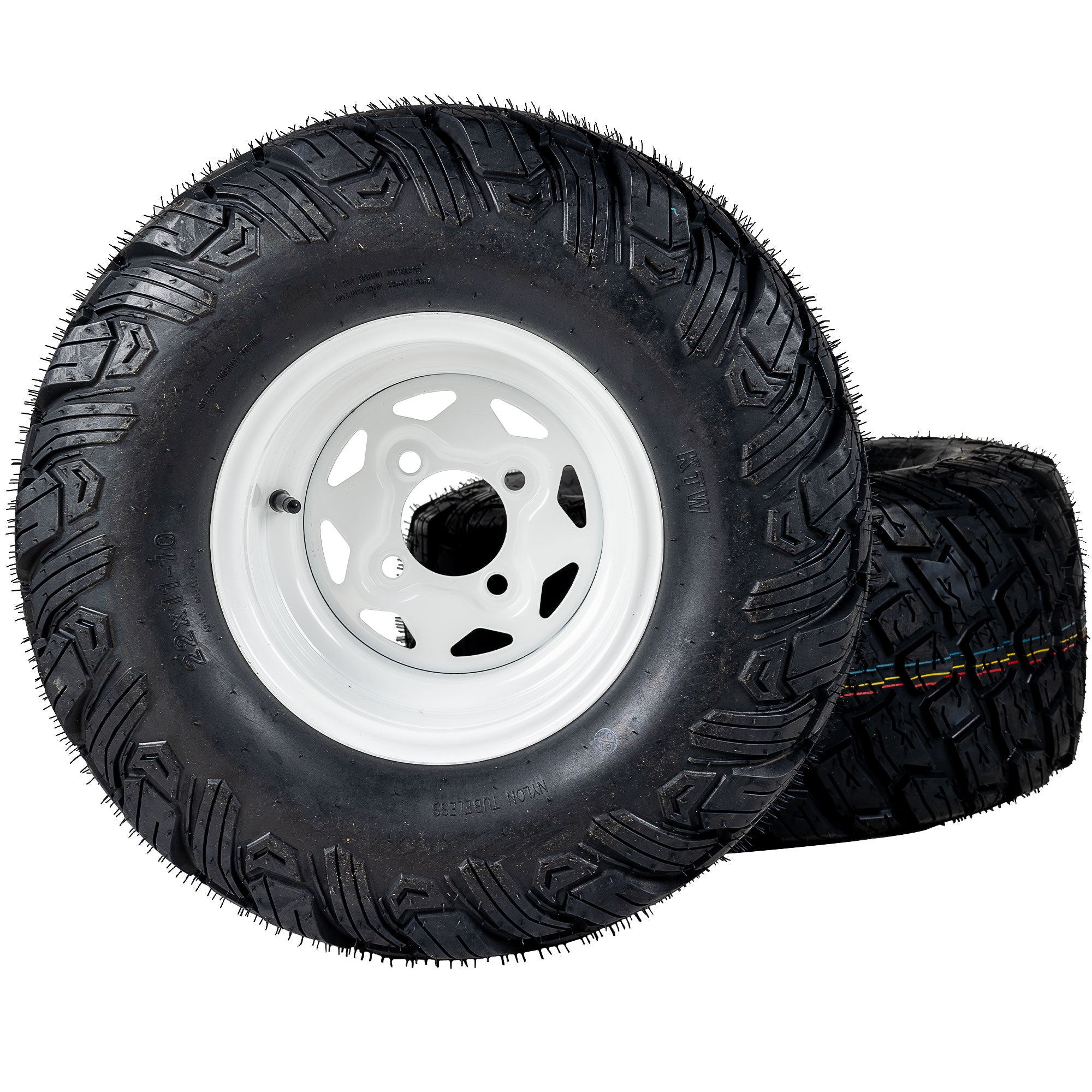 8TEN 810-CWH-2223L Wheel and Tire 22x11x10 2-Pack for Quest