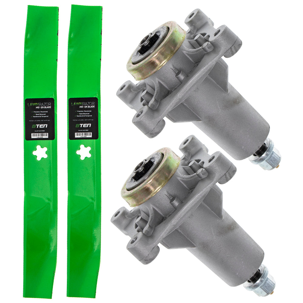 Mower Deck Blades & Spindles Kit for zOTHER Stens Oregon MTD Cub Cadet Troy-Bilt Husqvarna 8TEN MK1001739