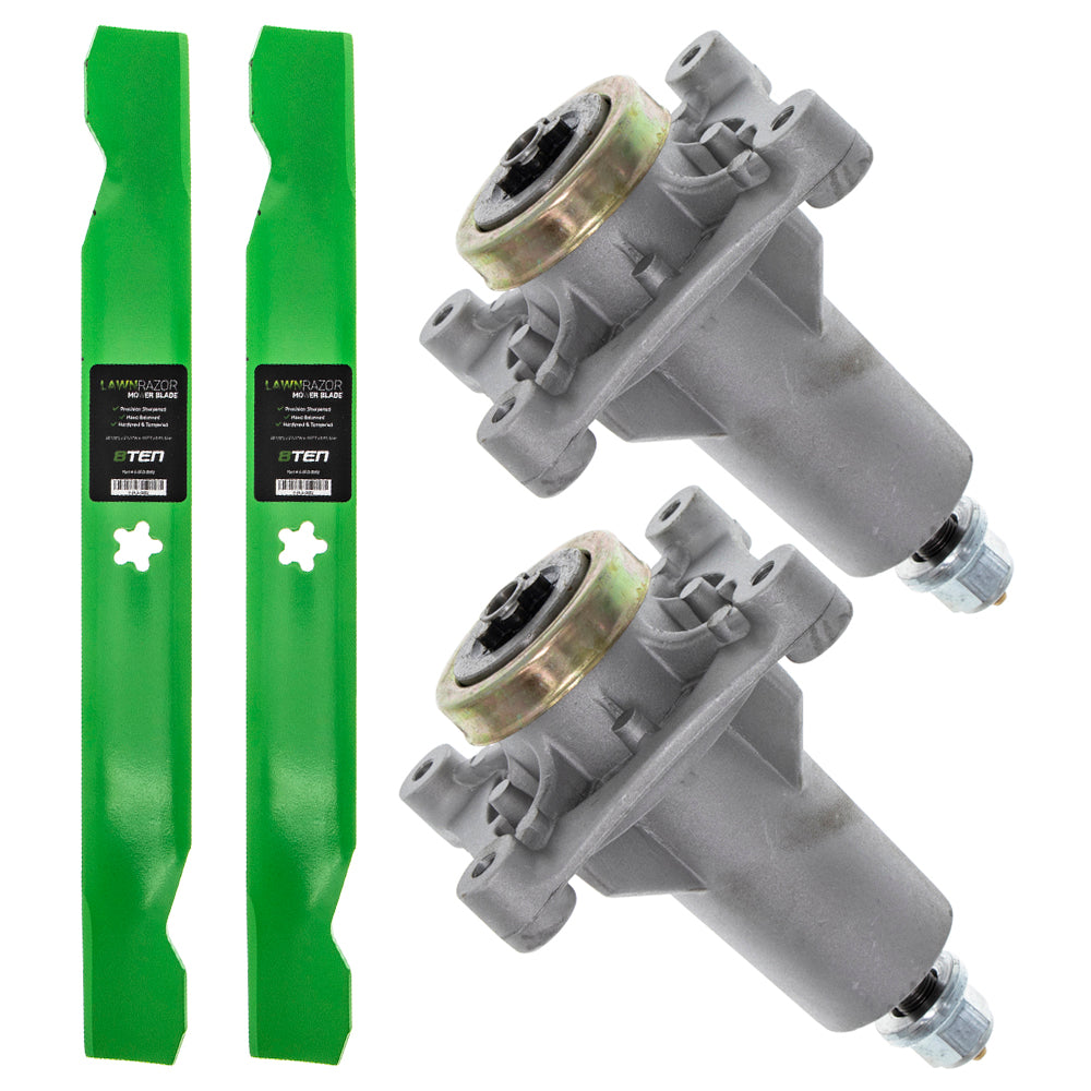 Mower Deck Blades & Spindles Kit for zOTHER Stens Oregon Murray MTD Cub Cadet Troy-Bilt 8TEN MK1001740