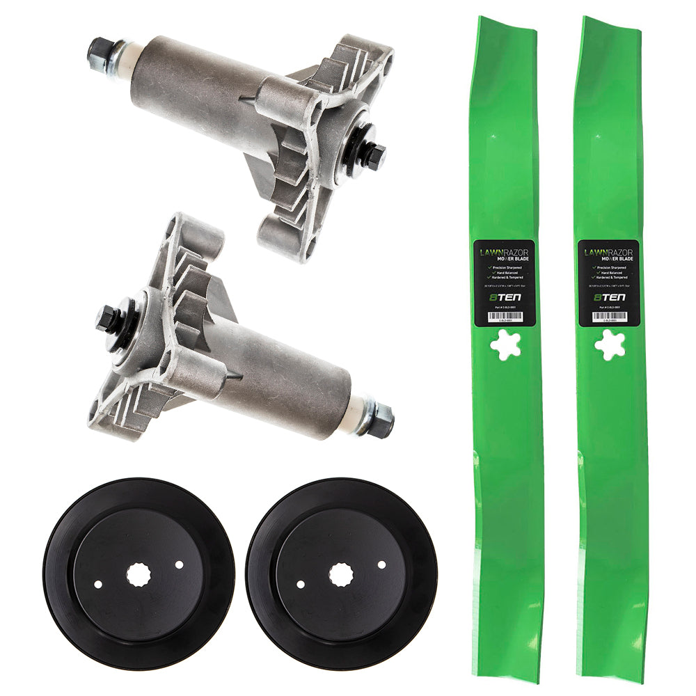 Heavy Duty Spindle Blade Pulley Kit for Stens Oregon MTD Cub Cadet Troy-Bilt McCulloch 8TEN MK1001744
