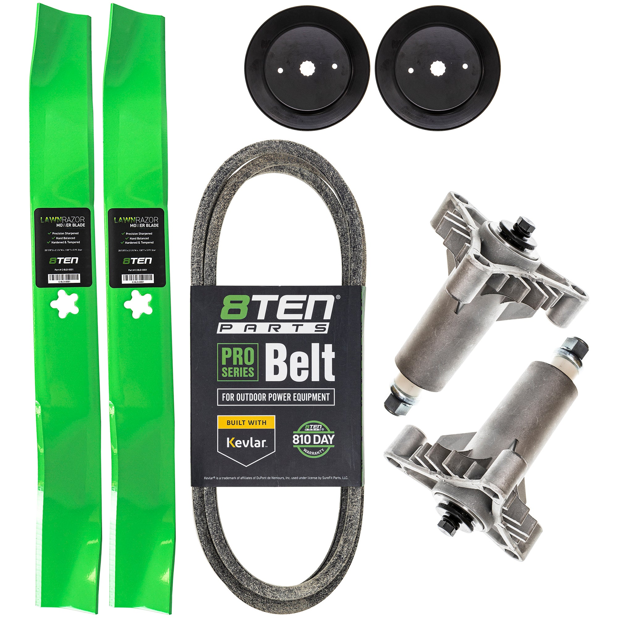 Heavy Duty Spindle Blade Belt Kit for zOTHER Stens Oregon MTD Cub Cadet Troy-Bilt 8TEN MK1001746