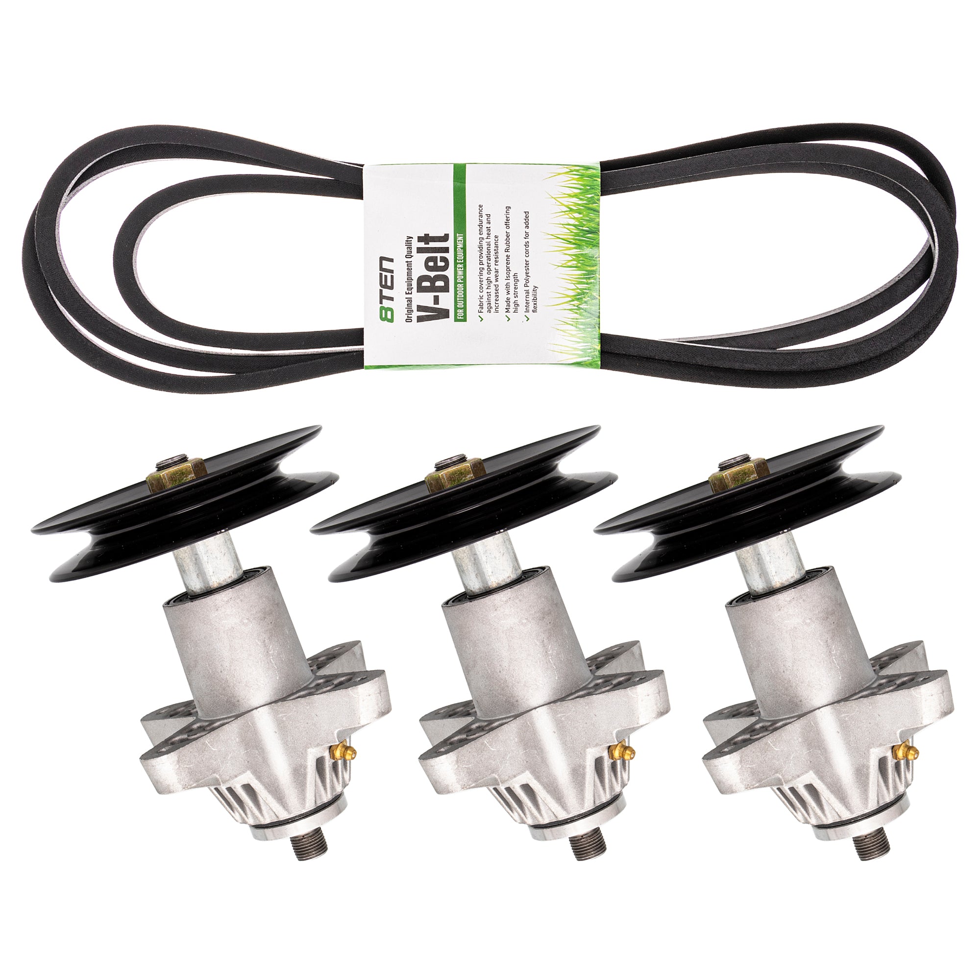 8TEN MK1001756 Deck Spindle & Belt Kit for Yamaha Stens Oregon