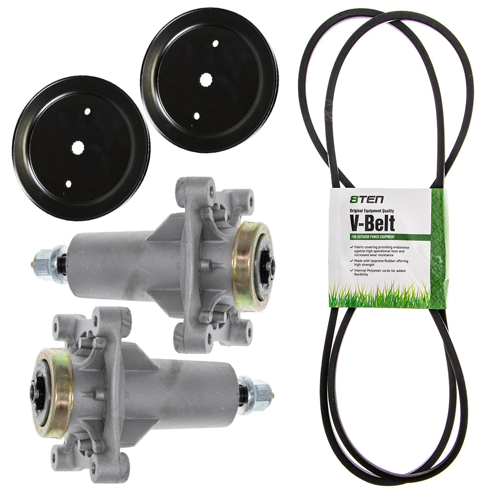 Deck Spindle & Belt Kit for zOTHER Stens Oregon MTD Cub Cadet Troy-Bilt Husqvarna Poulan 8TEN MK1001761