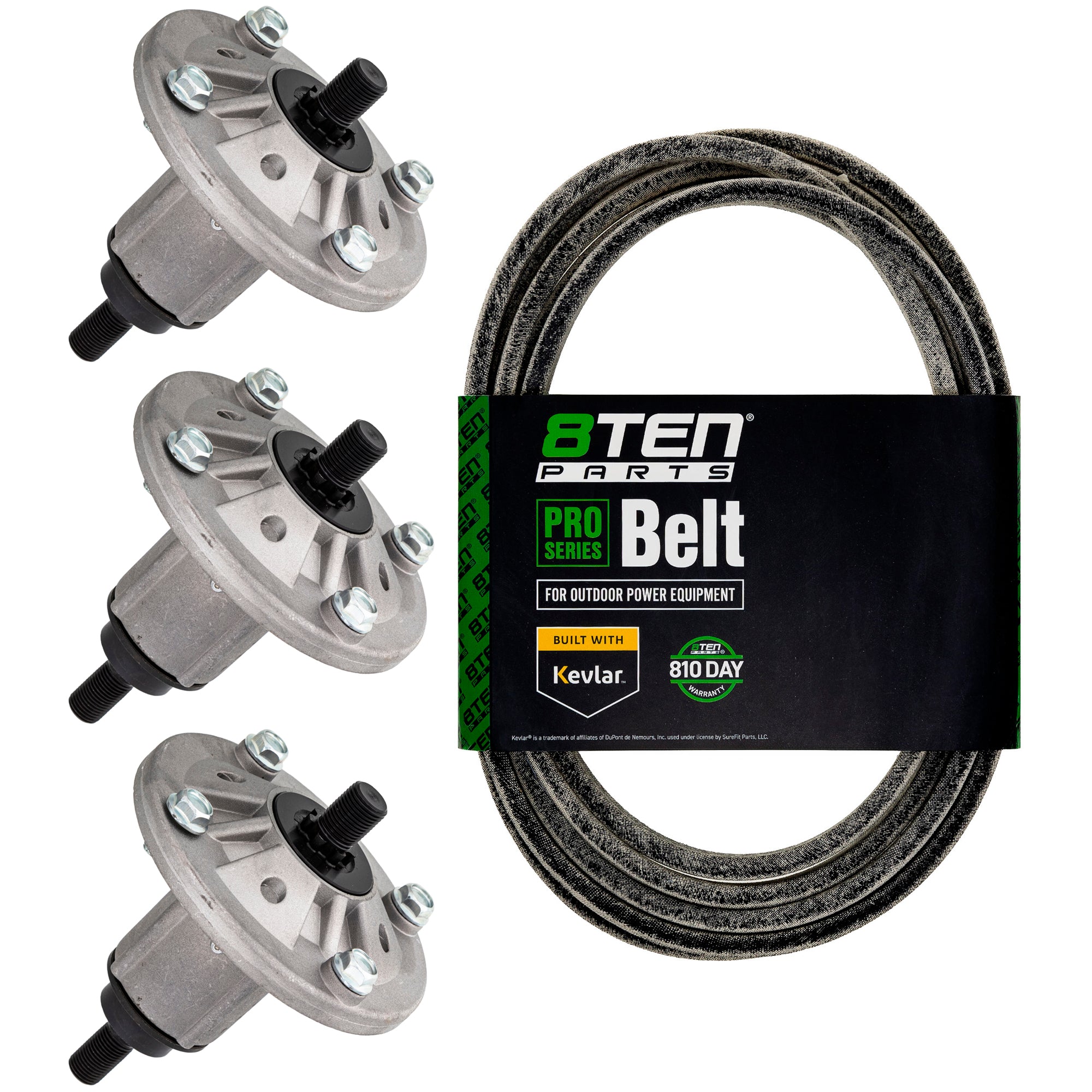 Deck Spindles & Flat Belt Kit for zOTHER Stens Oregon John Deere Deere GY20867 285-851 8TEN MK1001779