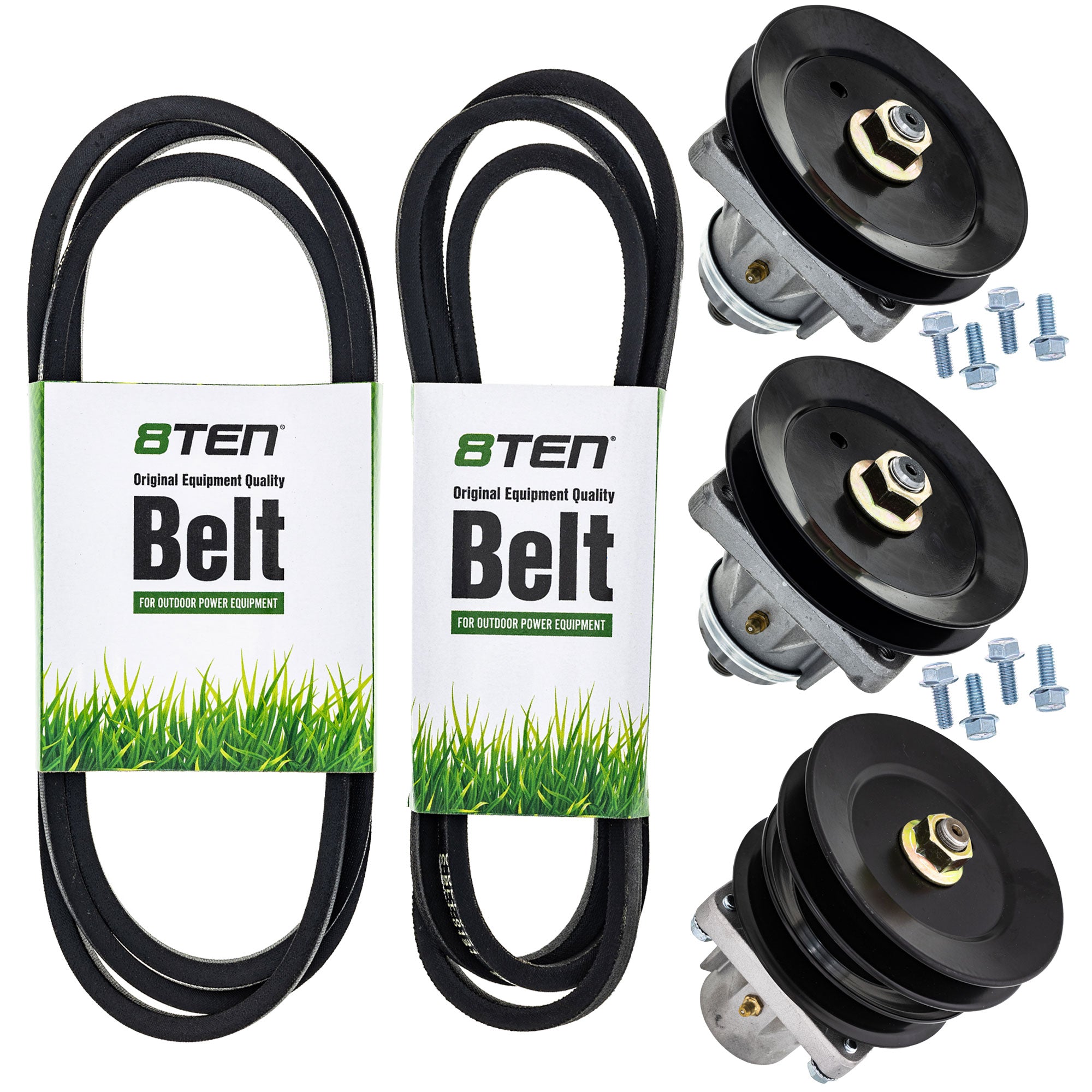 Deck Spindle & Belt Kit for Toro Exmark Stens Oregon MTD Cub Cadet Troy-Bilt Husqvarna 8TEN MK1001782