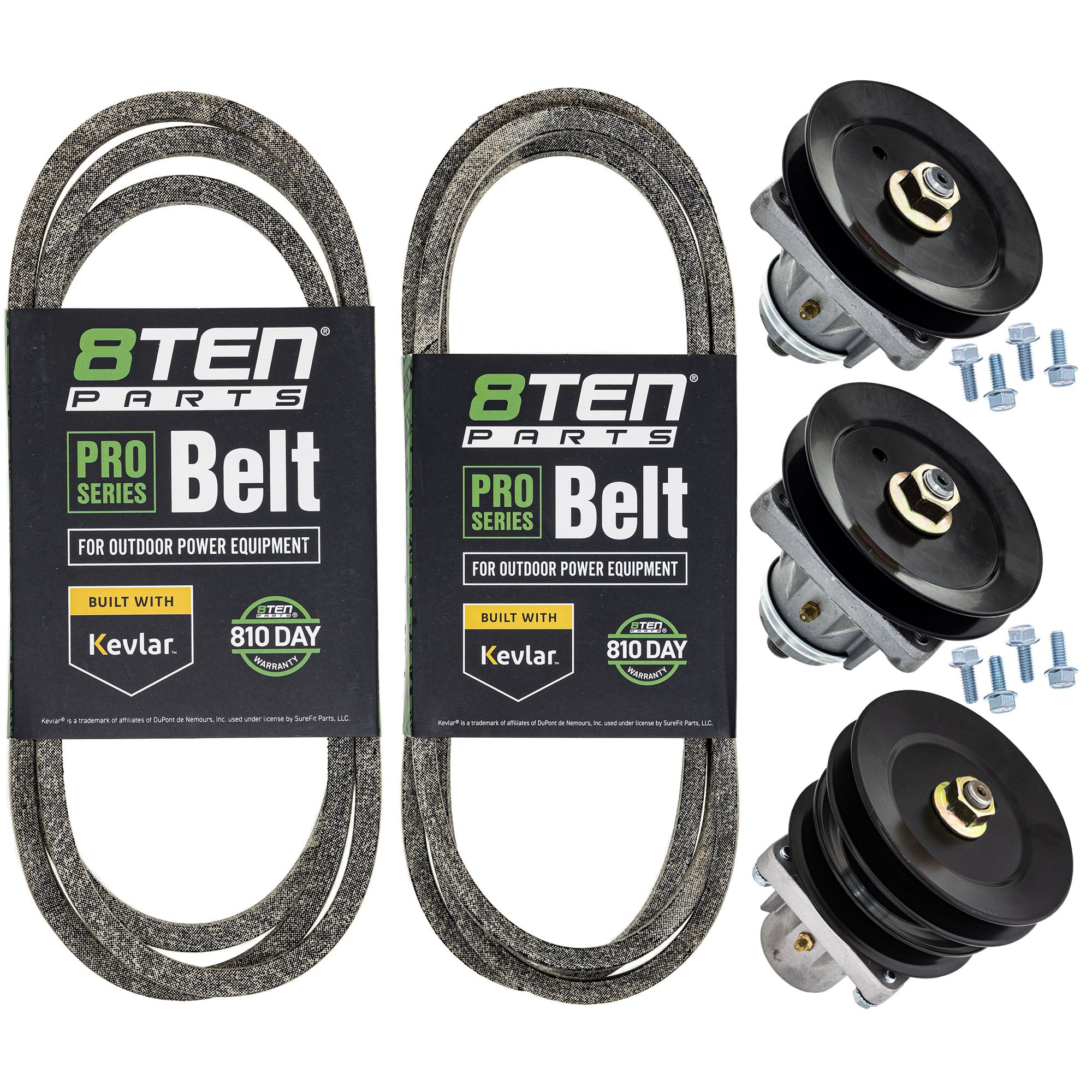 Deck Spindle & Belt Kit for Toro Exmark Stens Oregon MTD Cub Cadet Troy-Bilt Husqvarna 8TEN MK1001782