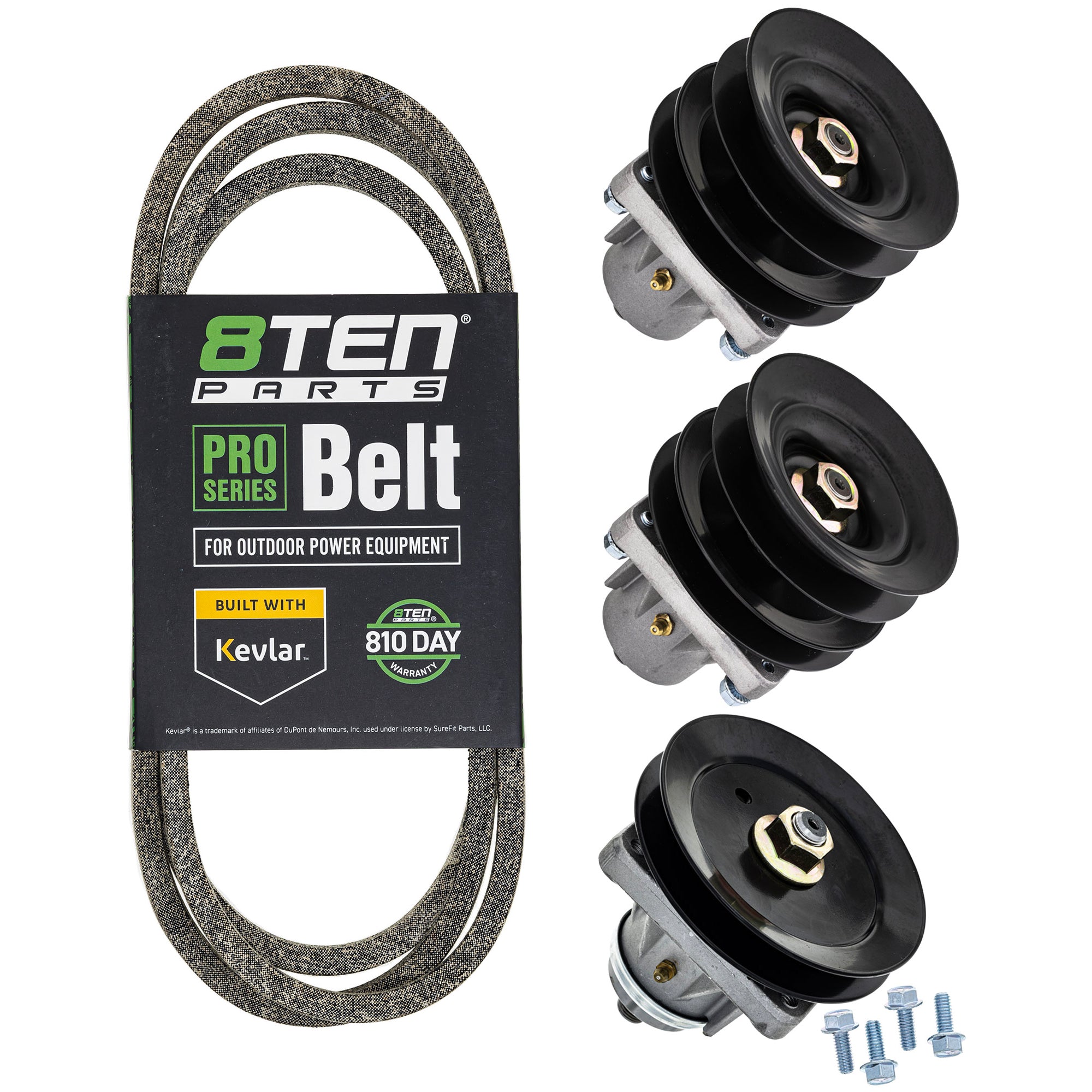 Deck Spindle & Belt Kit for Toro Exmark Stens Rotary Oregon MTD Cub Cadet Troy-Bilt 8TEN MK1001783