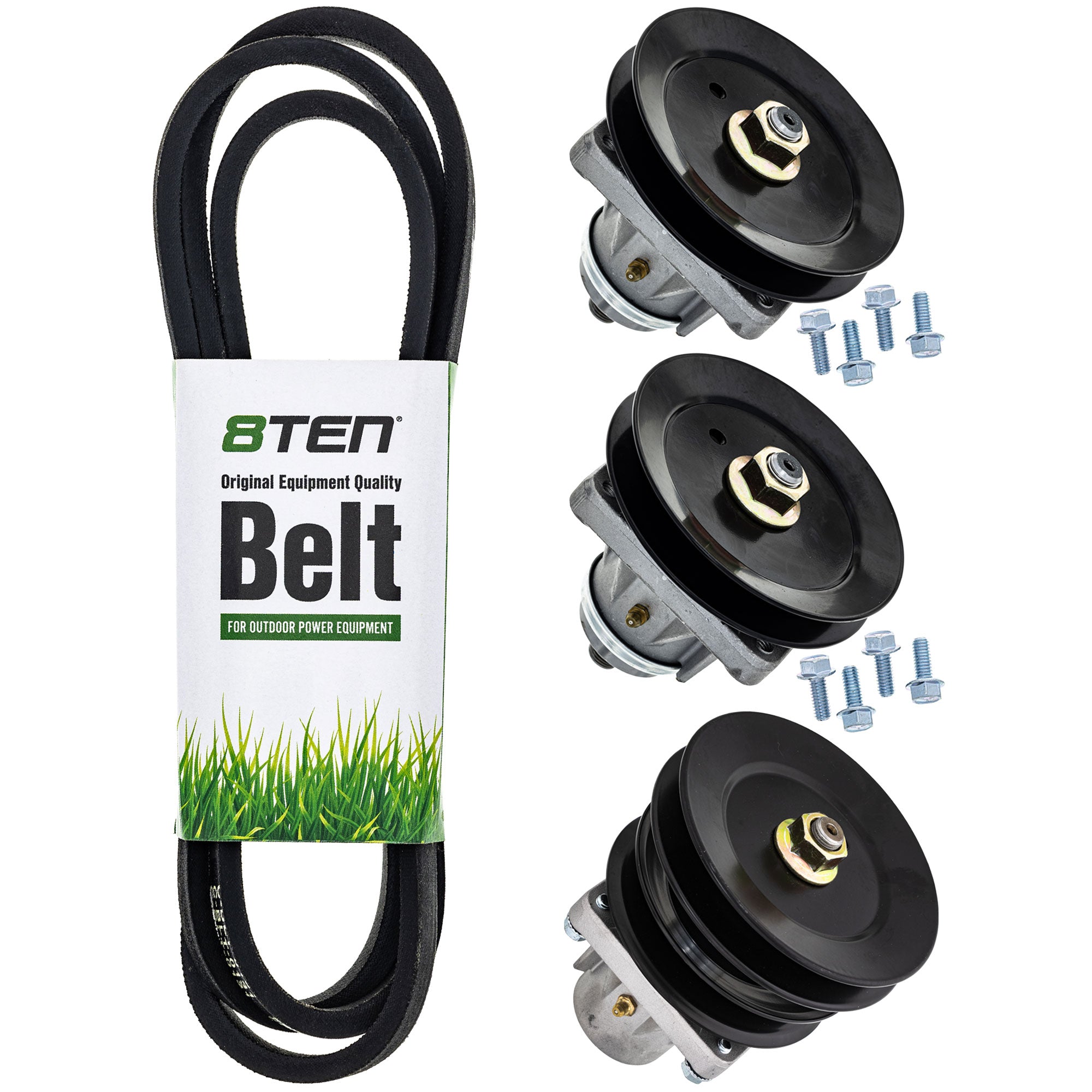 Spindle Belt Kit for Toro Exmark Stens Oregon MTD Cub Cadet Troy-Bilt Husqvarna Poulan 8TEN MK1001784