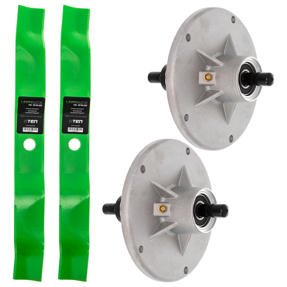 Deck Spindles & Mower Blades Kit for zOTHER Stens Rover Oregon MURRAY Murray MTD Cub Cadet 8TEN MK1001797
