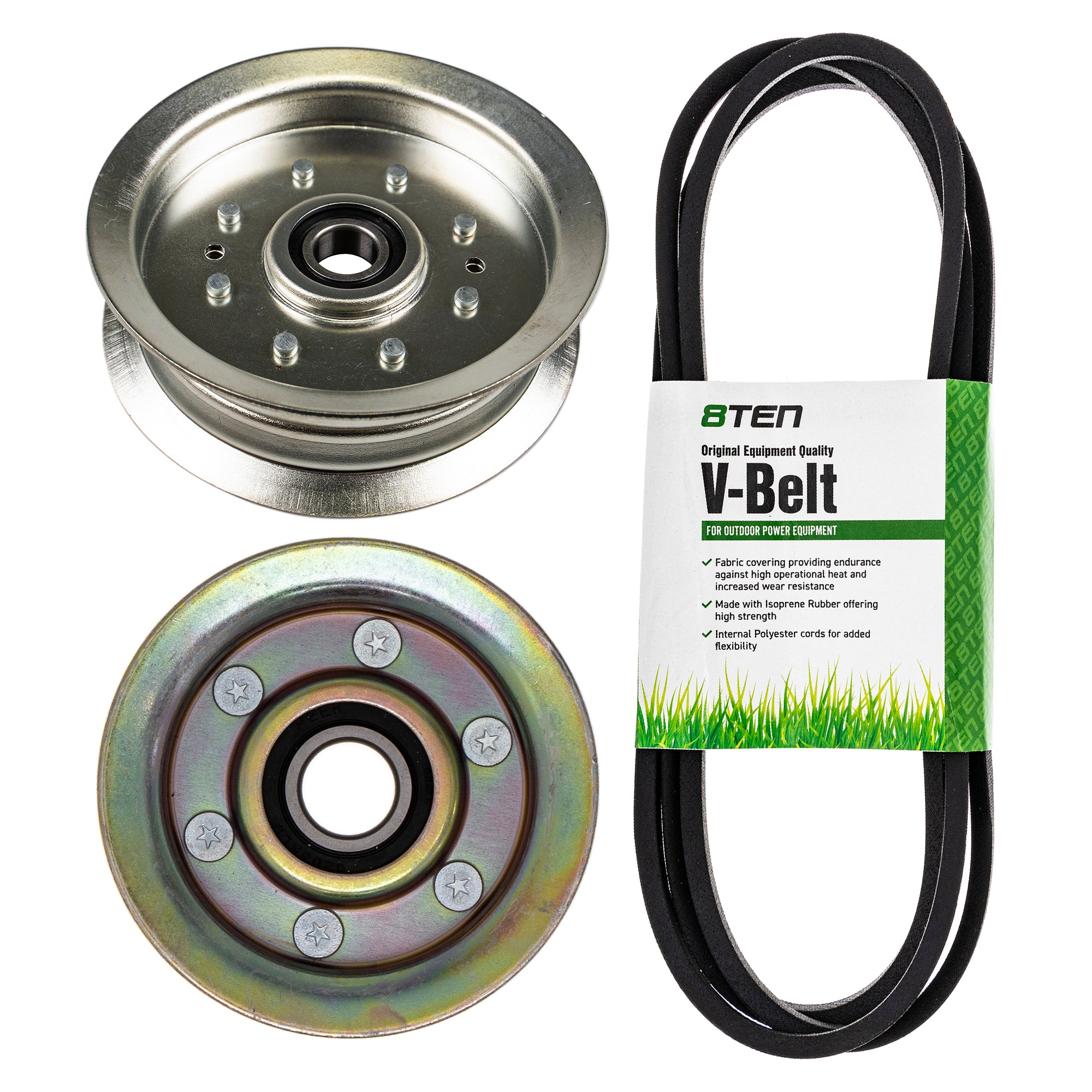 Mower Deck Idler & Belt Kit for Walbro Stens Oregon MTD Cub Cadet Troy-Bilt John Deere 8TEN MK1001799
