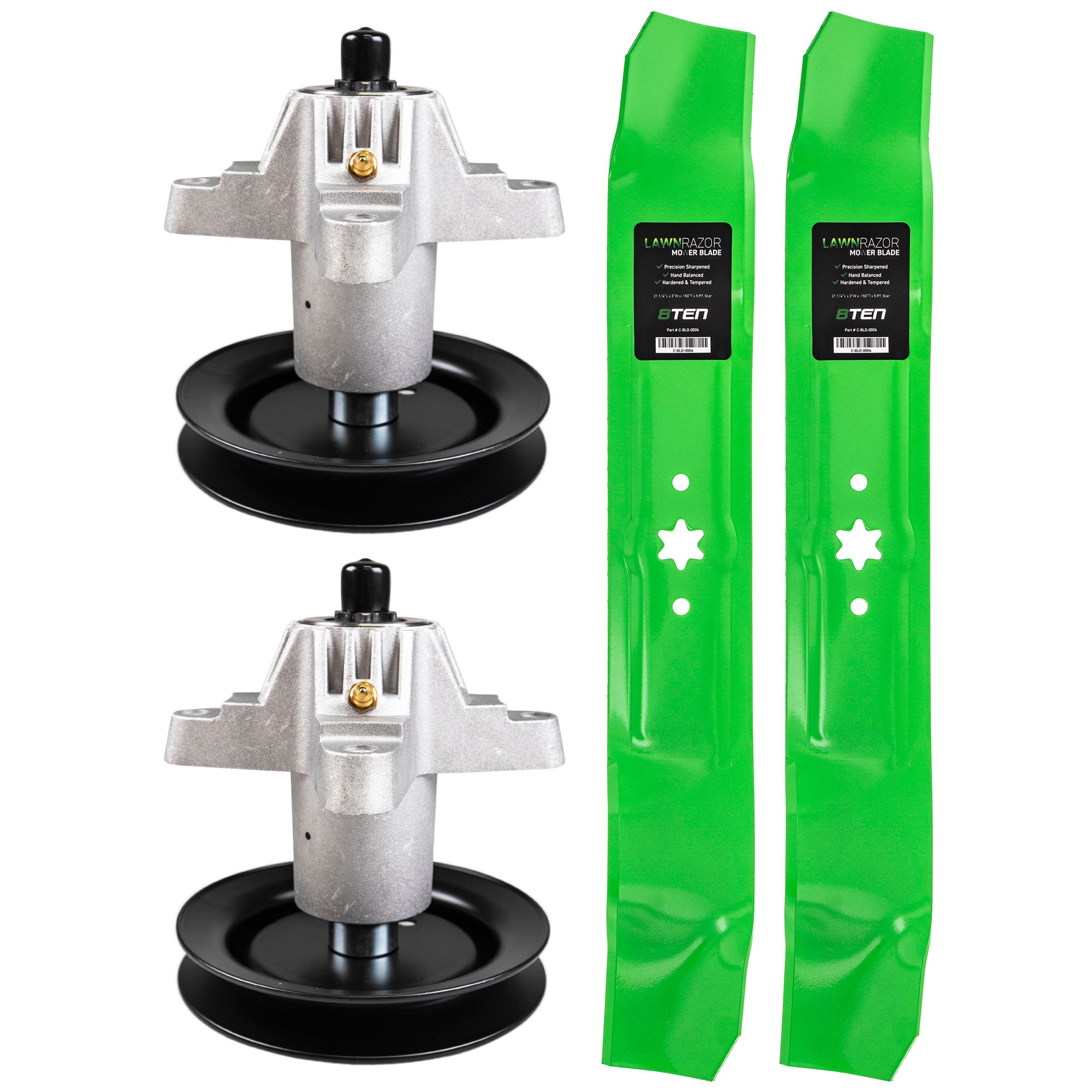Mower Deck Blades & Spindles Kit for zOTHER Toro Exmark Sunbelt Stens Oregon MTD Cub Cadet 8TEN MK1001805