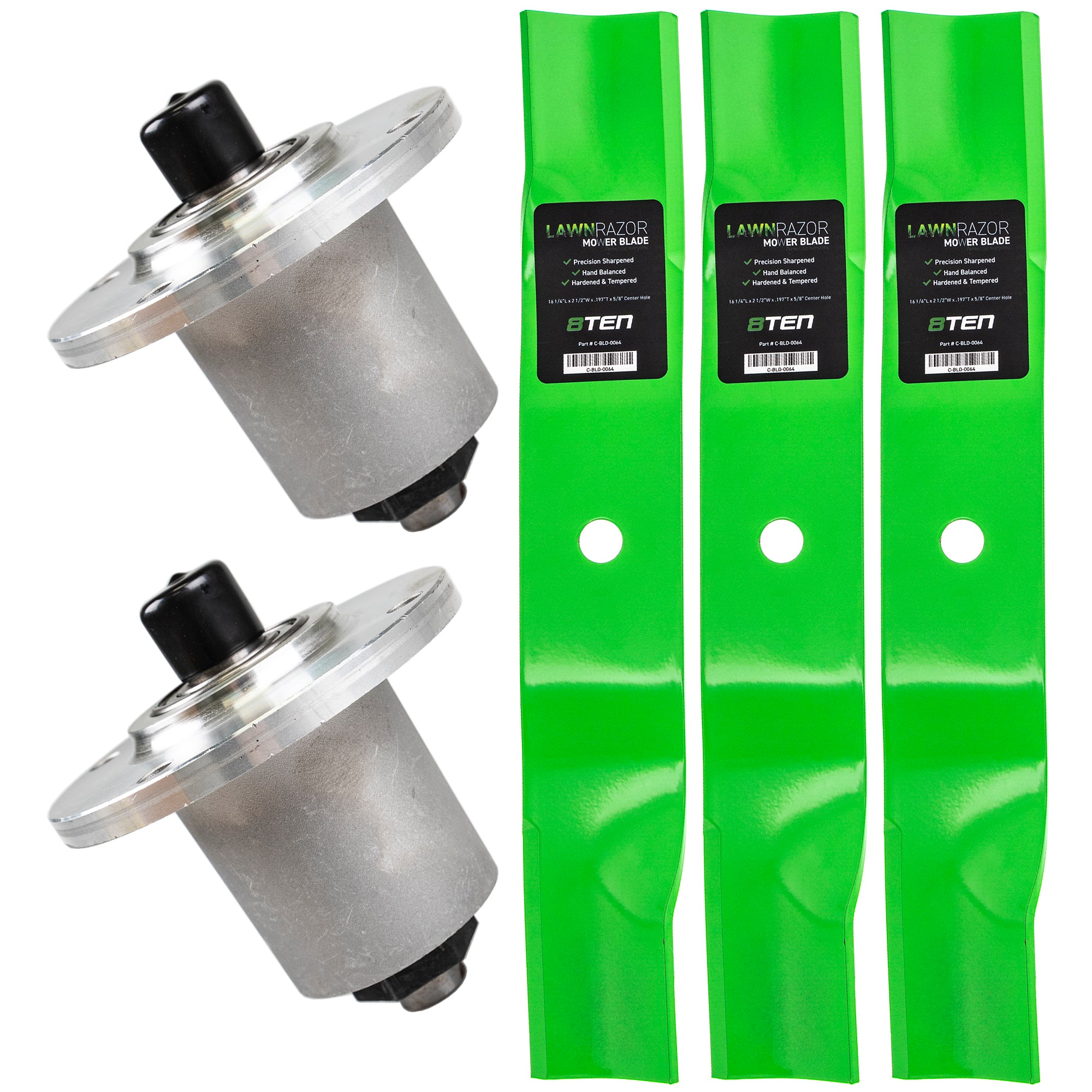 Mower Deck Blades & Spindles Kit for zOTHER Stens STEINER Oregon MTD Cub Cadet Troy-Bilt 8TEN MK1001896
