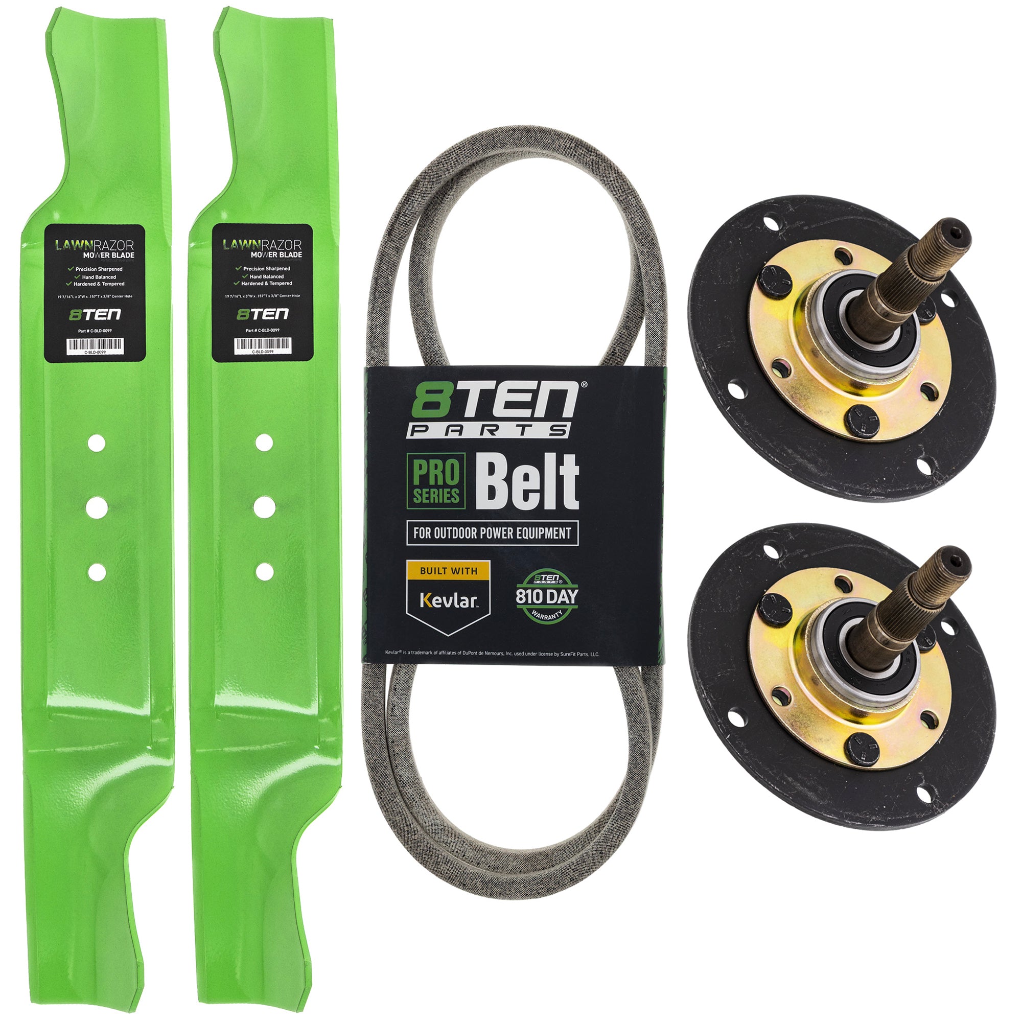 Deck Spindles, Blades, & Belt Kit for UNITED HARDWARE DIST Stens Oregon MTD Cub Cadet 8TEN MK1001961