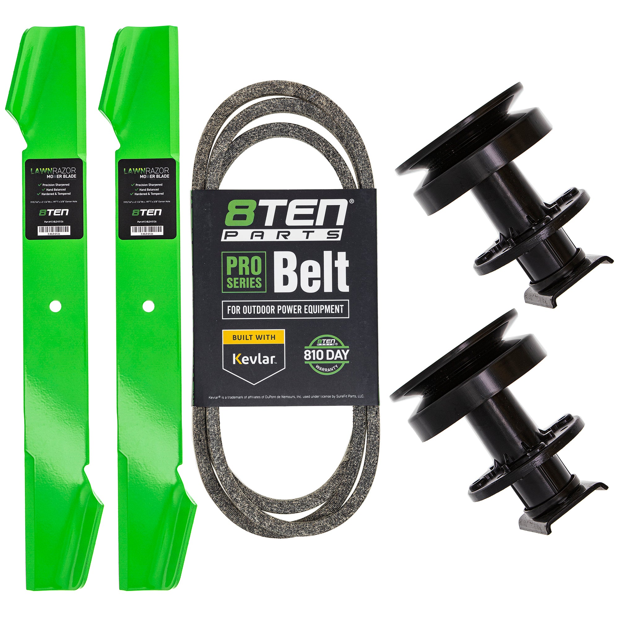 Deck Spindles, Blades, & Belt Kit for zOTHER Stens Partner Oregon Murray John Deere 8TEN MK1001971