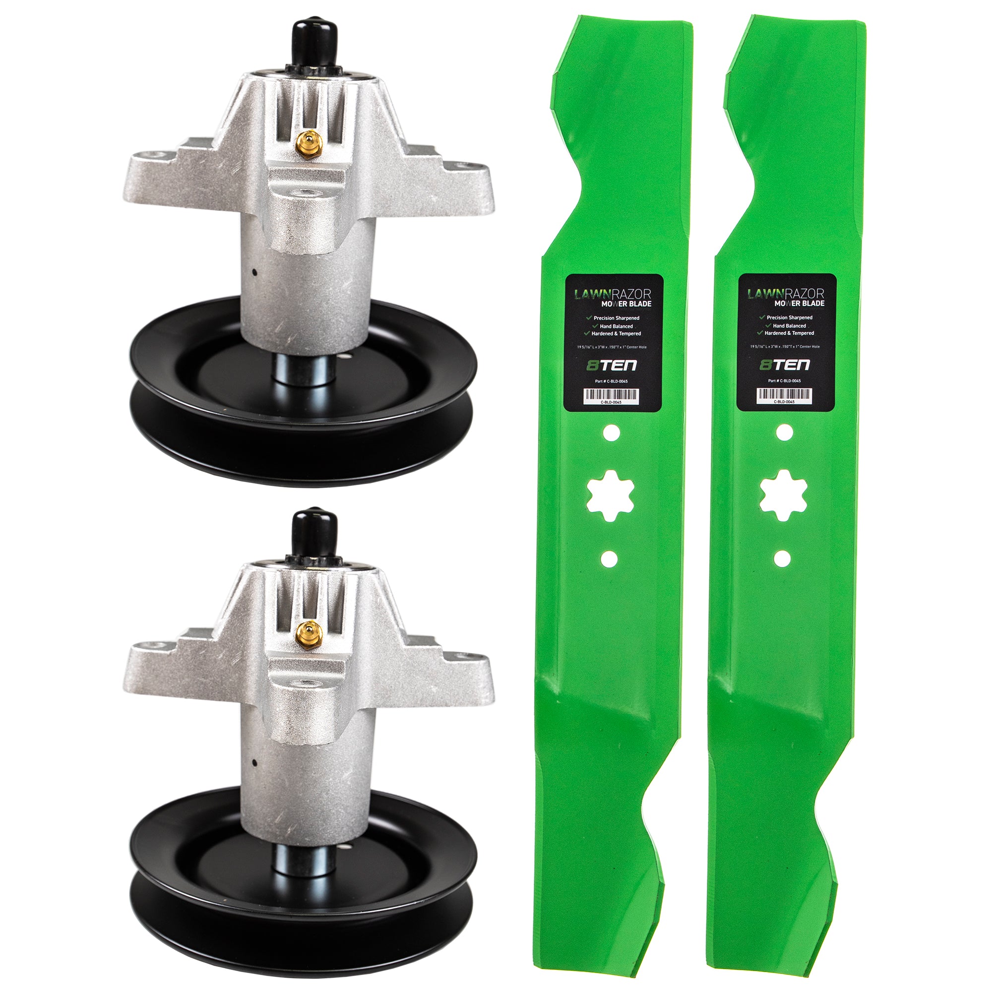 Deck Spindle Mower Blade Kit For Yard-Machines 8TEN