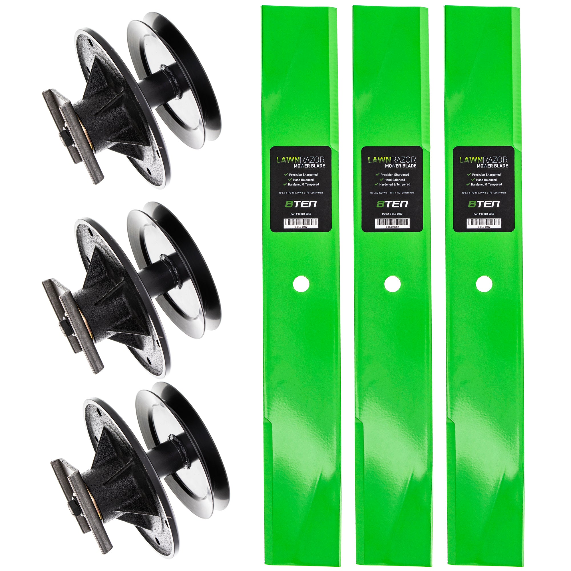 Deck Spindle & Mower Blade Kit for Toro Exmark-WHEELHORSE Toro Exmark Stens Raisman Oregon 8TEN MK1002175
