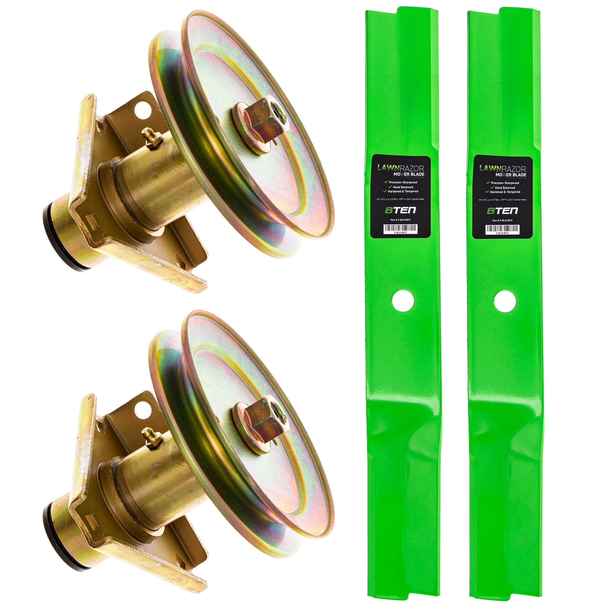 Deck Spindle & Mower Blade Kit for zOTHER Stens Oregon MTD Cub Cadet Troy-Bilt 8TEN MK1002185