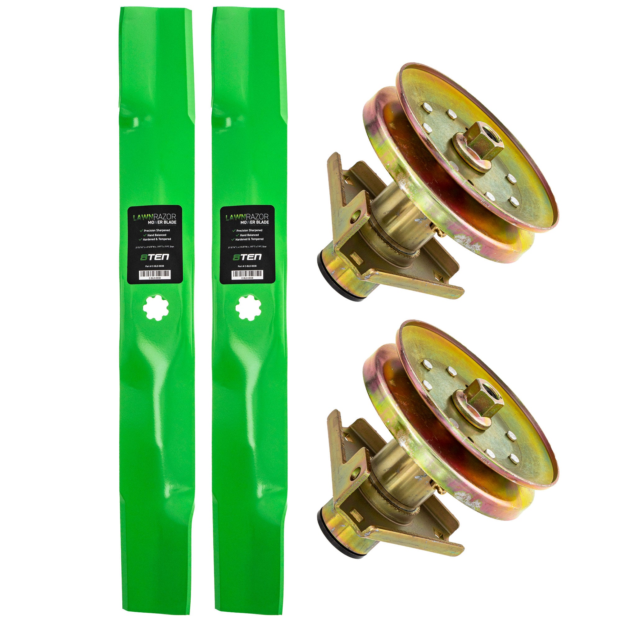 Deck Spindle & Mower Blade Kit for zOTHER Stens Oregon MTD Cub Cadet Troy-Bilt John Deere 8TEN MK1002223