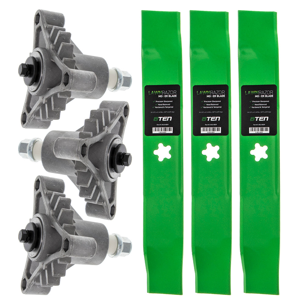Deck Spindle & Mower Blade Kit for zOTHER Stens Oregon MTD Cub Cadet Troy-Bilt Husqvarna 8TEN MK1002224