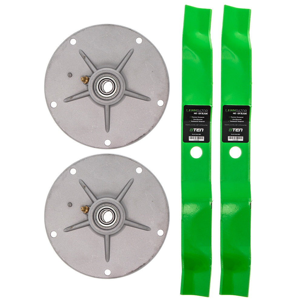 Deck Spindles & Mulching Blades Kit for zOTHER Stens Oregon MURRAY Murray MTD Cub Cadet 8TEN MK1002235