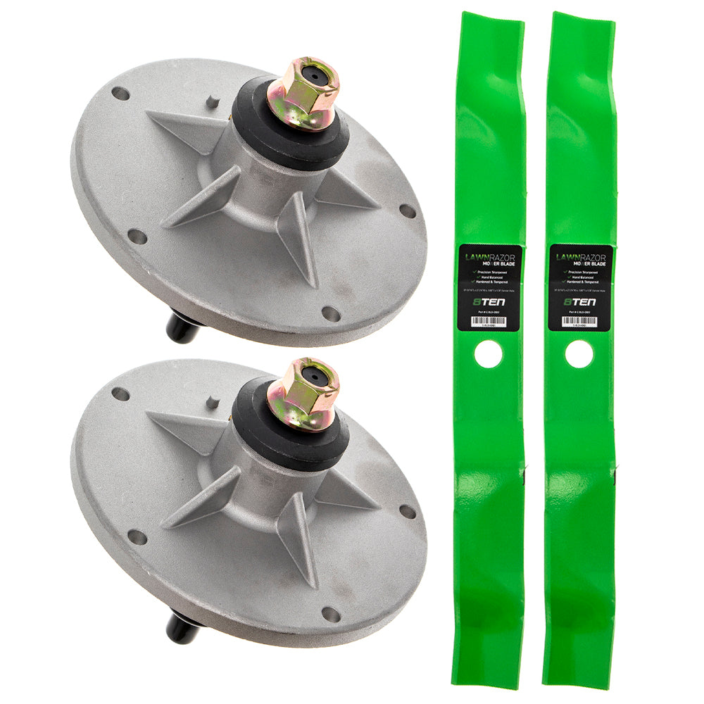 Deck Spindles & Mulching Blades Kit for zOTHER Stens Oregon MURRAY Murray MTD Cub Cadet 8TEN MK1002236
