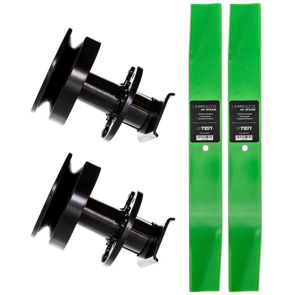 Deck Spindle & Mower Blade Kit for Stens Polaris Partner Oregon Husqvarna Poulan Craftsman 8TEN MK1002261