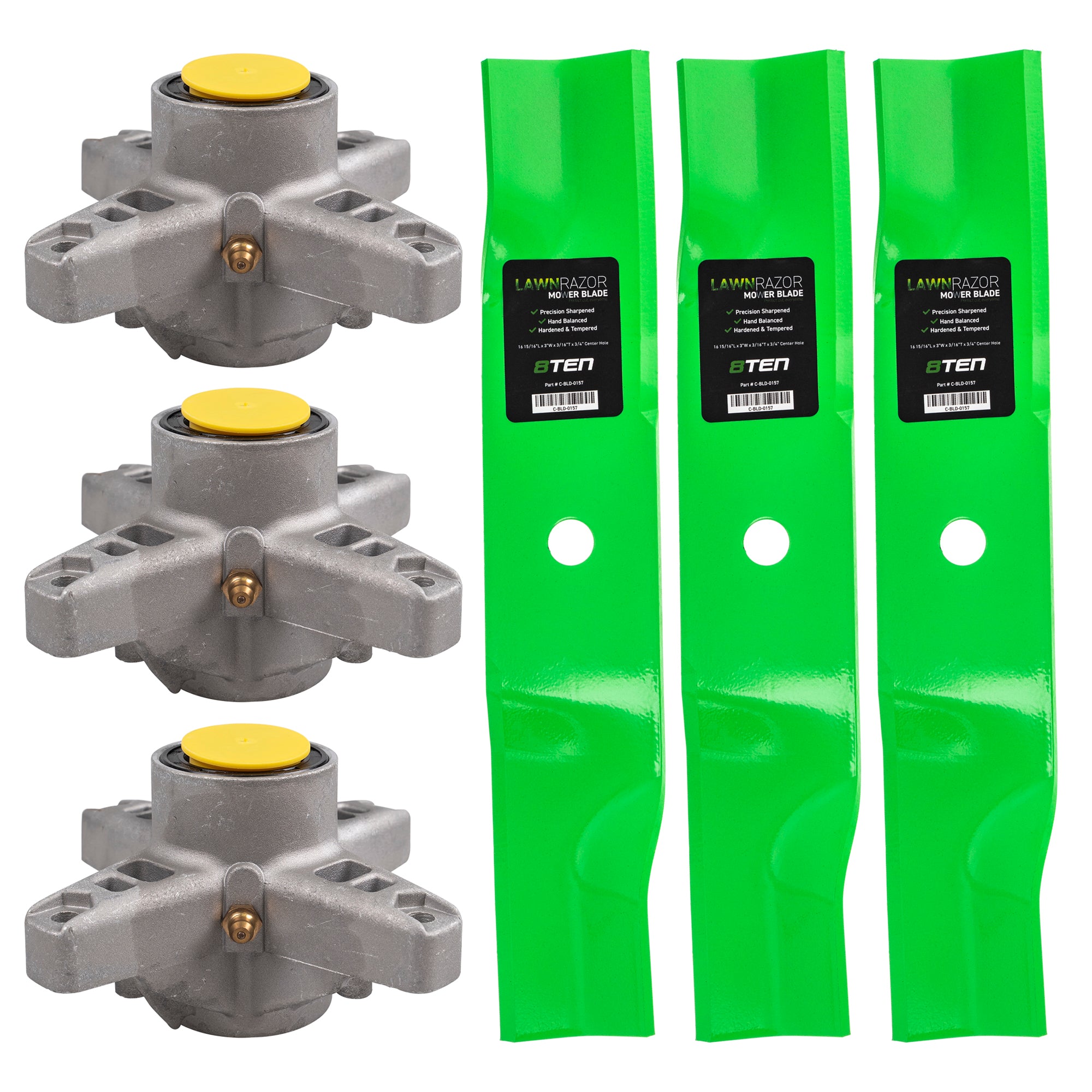 Deck Spindle & Mower Blade Kit for zOTHER Stens Oregon MTD Cub Cadet Troy-Bilt Ferris 8TEN MK1002280