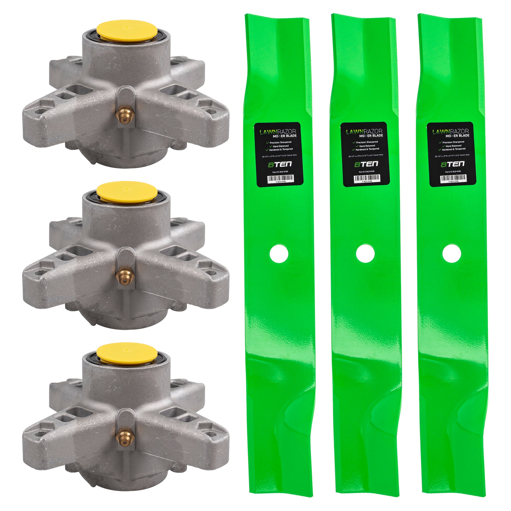 Deck Spindle & Mower Blade Kit for zOTHER Walbro Stens Oregon MTD Cub Cadet Troy-Bilt 8TEN MK1002303