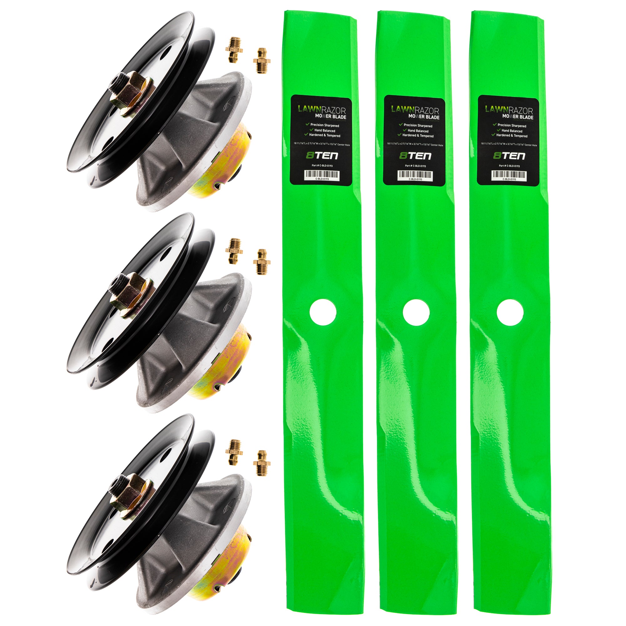 Deck Spindle & Mower Blade Kit for zOTHER Stens Rotary Oregon MTD Cub Cadet Troy-Bilt 8TEN MK1002311