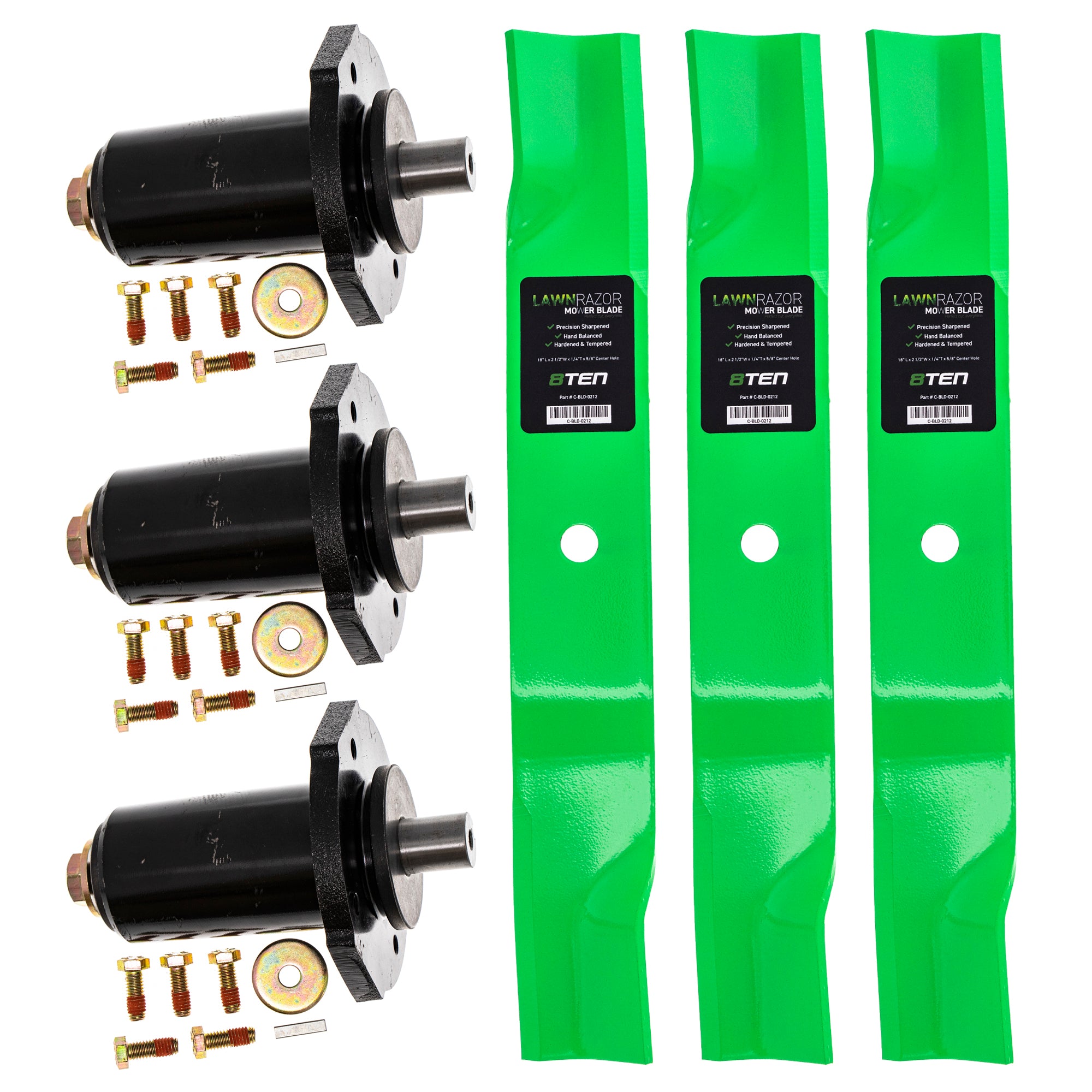 Deck Spindle & Mower Blade Kit for zOTHER Stens Oregon MTD Cub Cadet Troy-Bilt Ariens 8TEN MK1002319