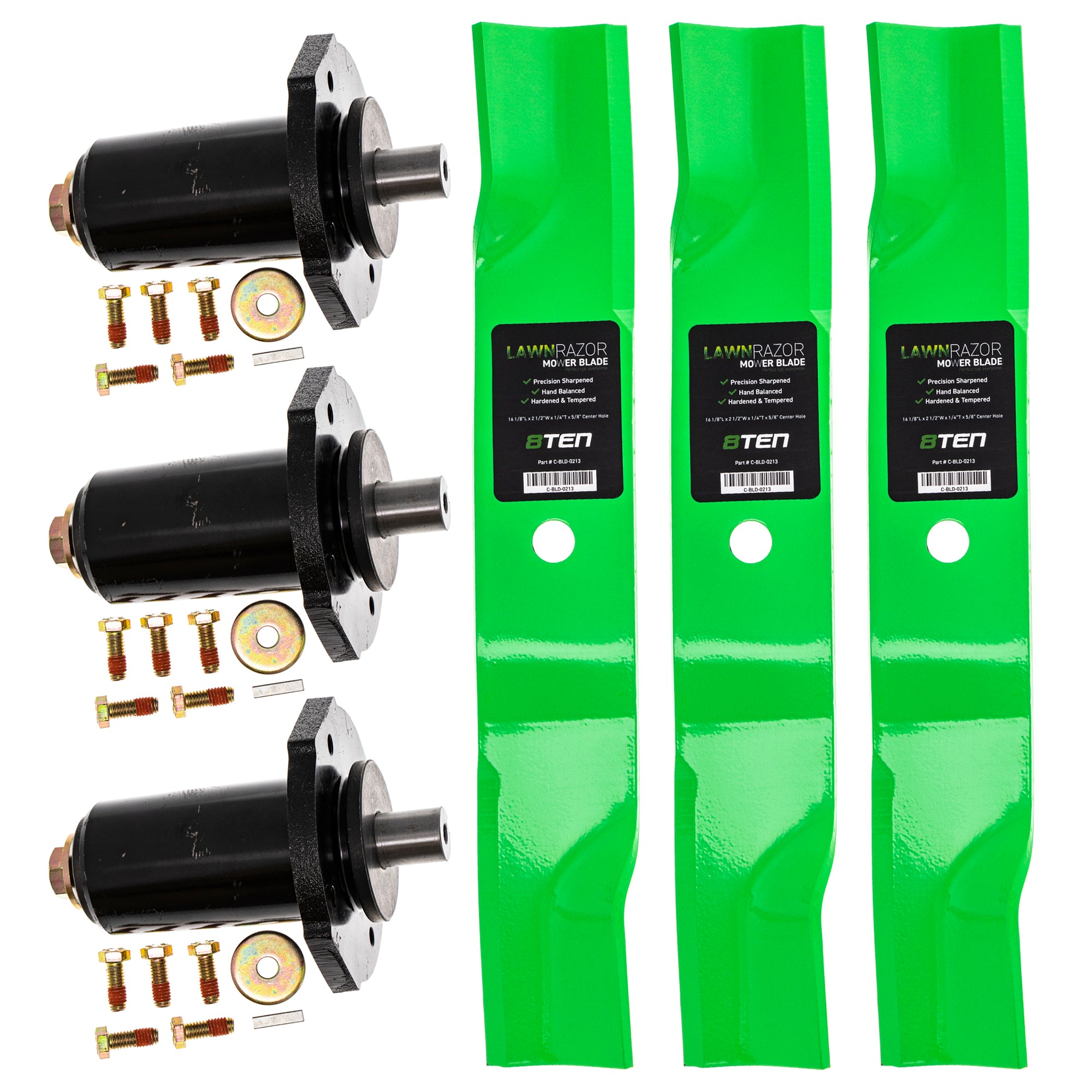 Deck Spindle & Mower Blade Kit for zOTHER Stens Oregon MTD Cub Cadet Troy-Bilt Ariens 8TEN MK1002320