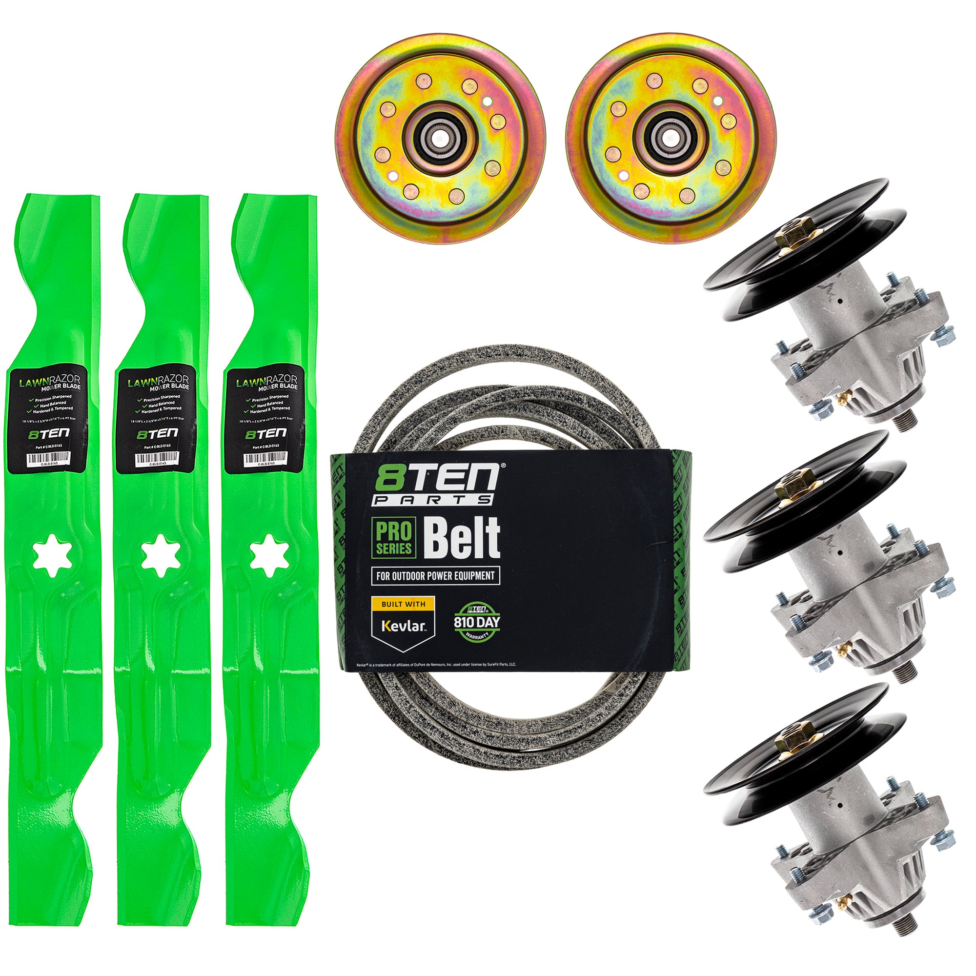 Spindle Belt Screw Idler Blade Kit for zOTHER Toro Exmark Stens Oregon MTD Cub Cadet 8TEN MK1002394