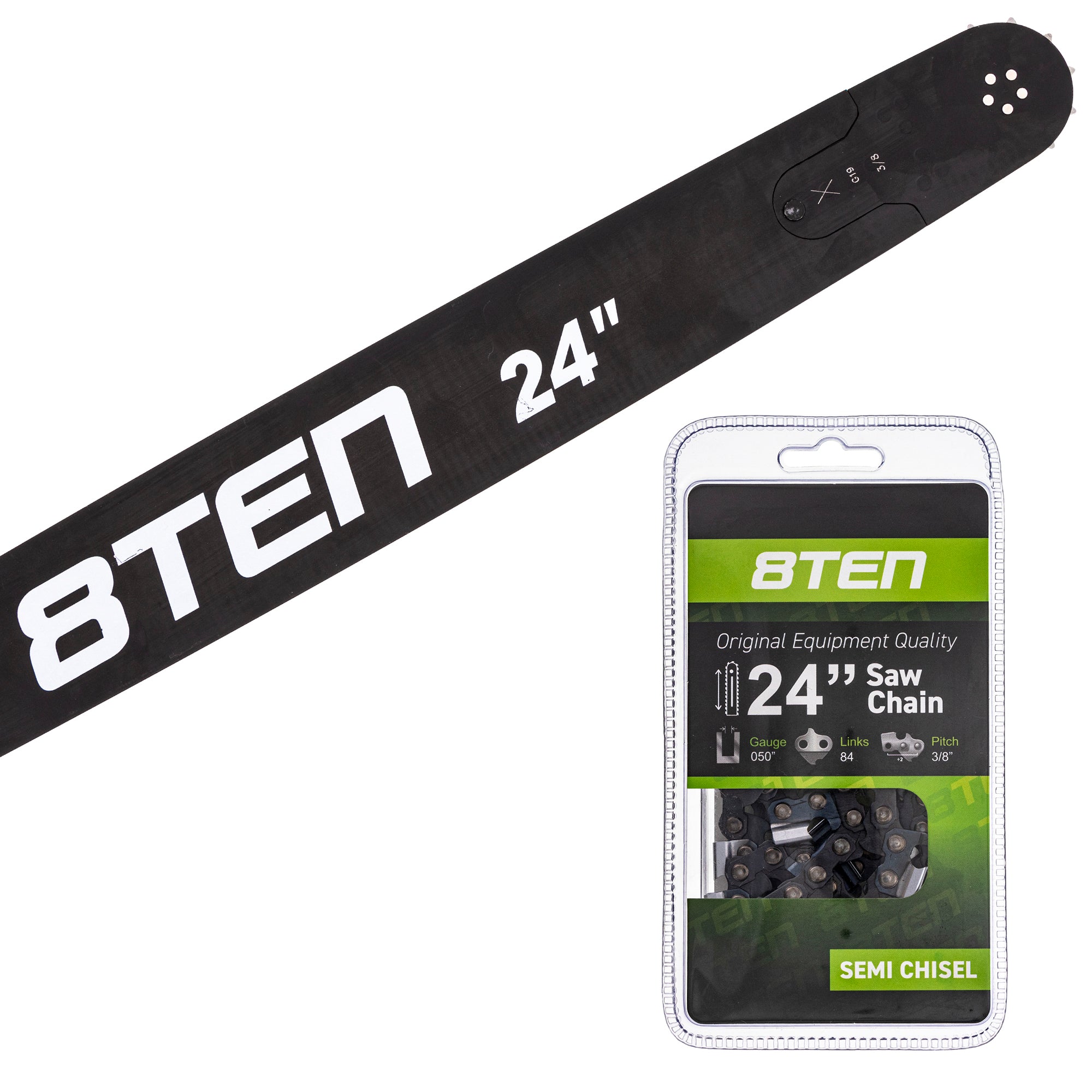 Chainsaw Bar & Chain Kit 24 Inch for zOTHER Stens Silver Streak Husqvarna Poulan Craftsman 8TEN MK1002908