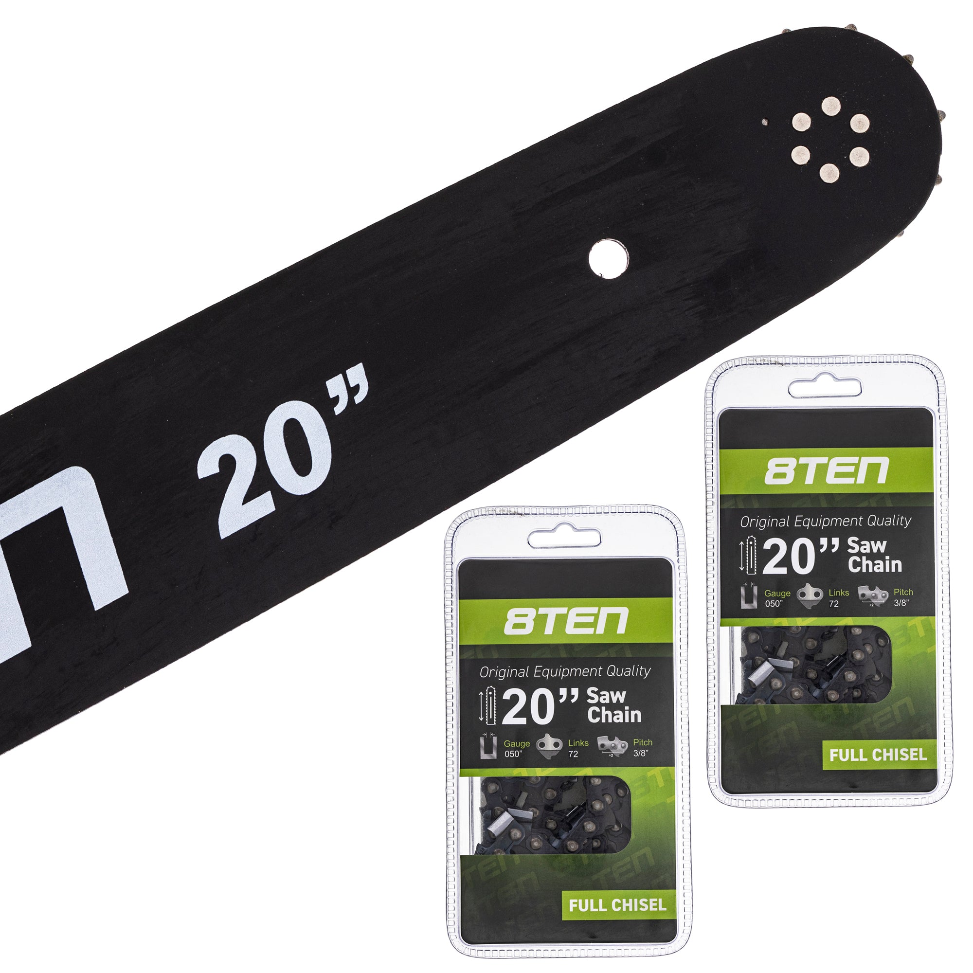 Chainsaw Bar & 2 Chain Kit for zOTHER Windsor Stens Silver Streak Oregon GB Carlton MS 30 8TEN MK1002923