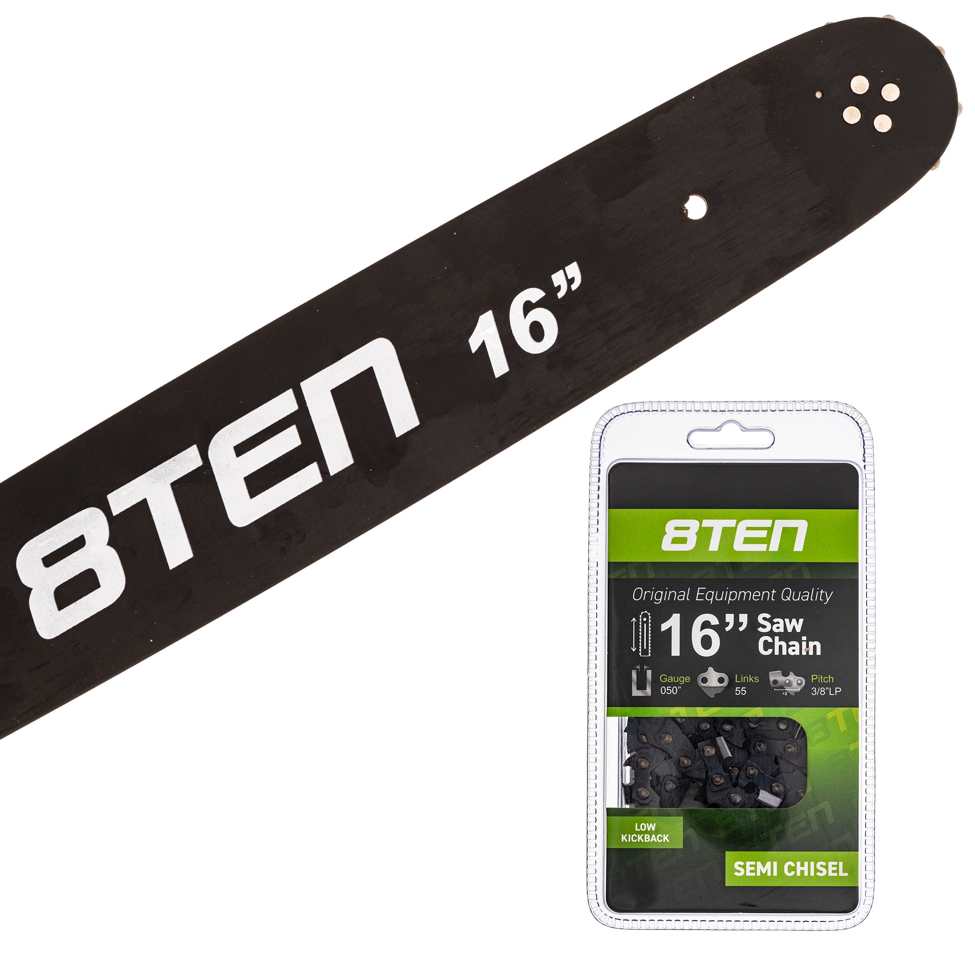 8TEN MK1002926 Guide Bar & Chain for zOTHER Stens Silver Streak