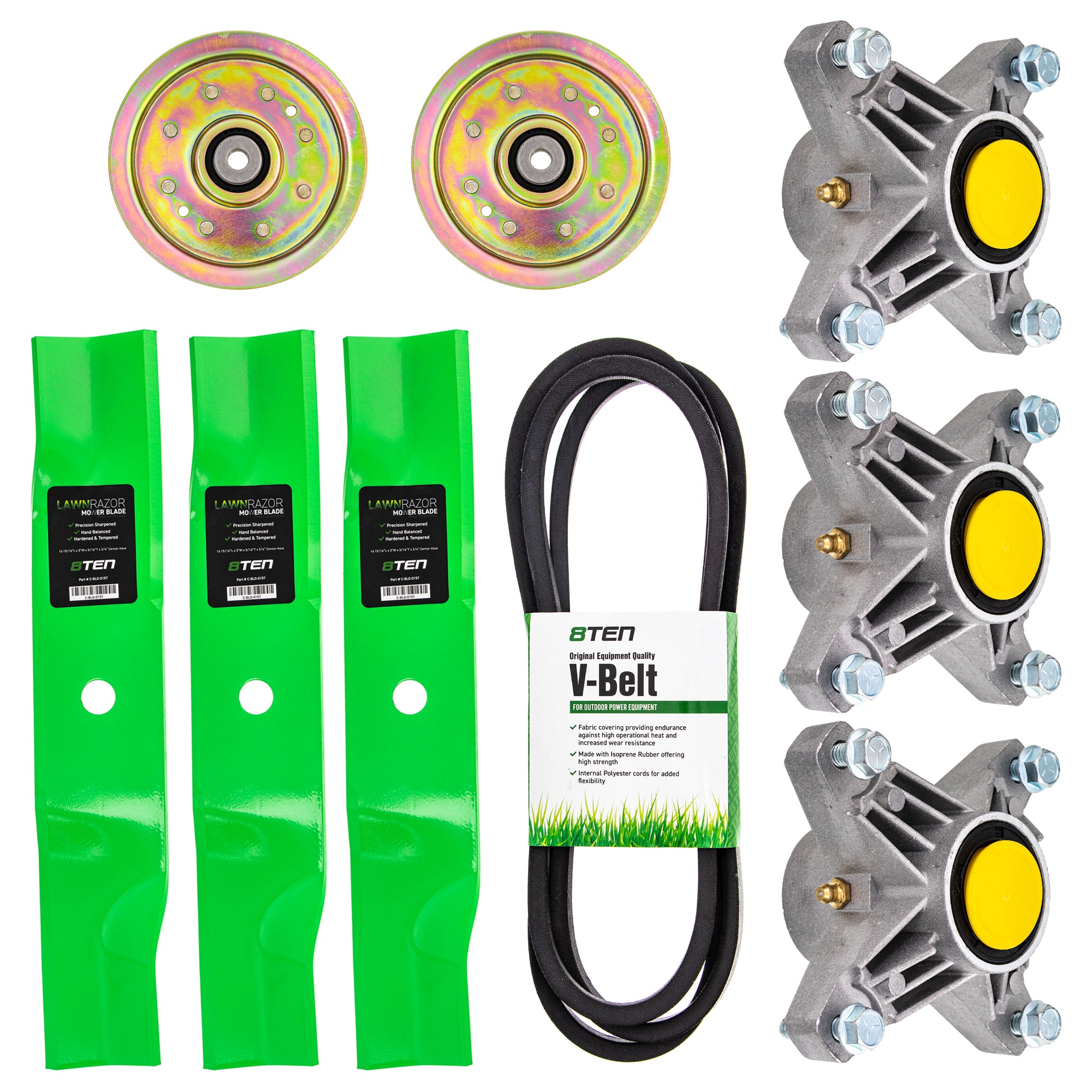 Mower Deck Rebuild Kit for Stens Oregon MTD Cub Cadet Troy-Bilt Cadet 756-04129 753-08171 8TEN MK1005650