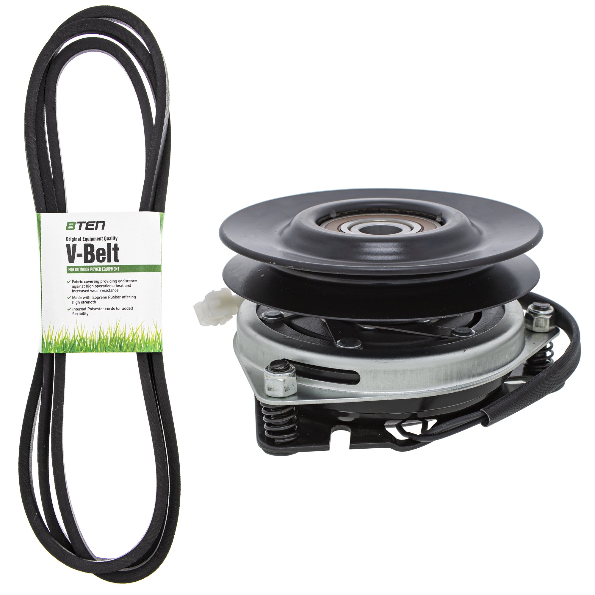 Electric PTO Clutch & Belt Kit for zOTHER Xtreme Warner Stens Ogura Husqvarna Poulan 8TEN MK1006335