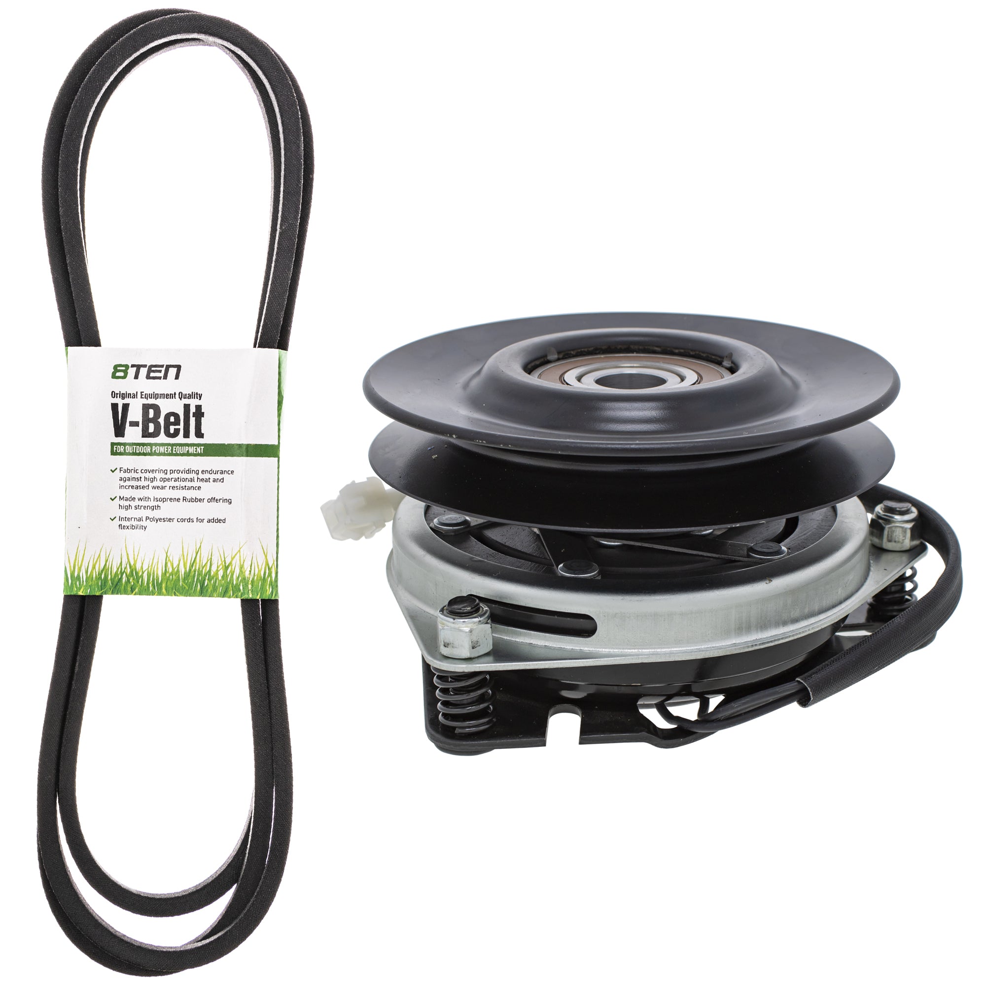 Electric PTO Clutch & Belt Kit for zOTHER Xtreme Warner Stens Ogura Husqvarna Poulan 8TEN MK1006336