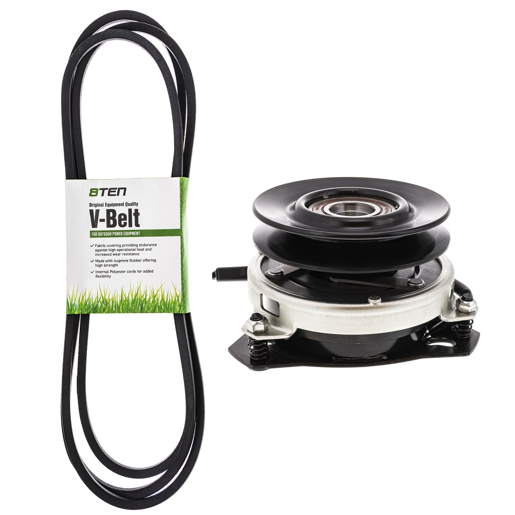 Electric PTO Clutch & Belt Kit for Xtreme Stens Ogura MTD Cub Cadet Troy-Bilt Outdoor 8TEN MK1006350