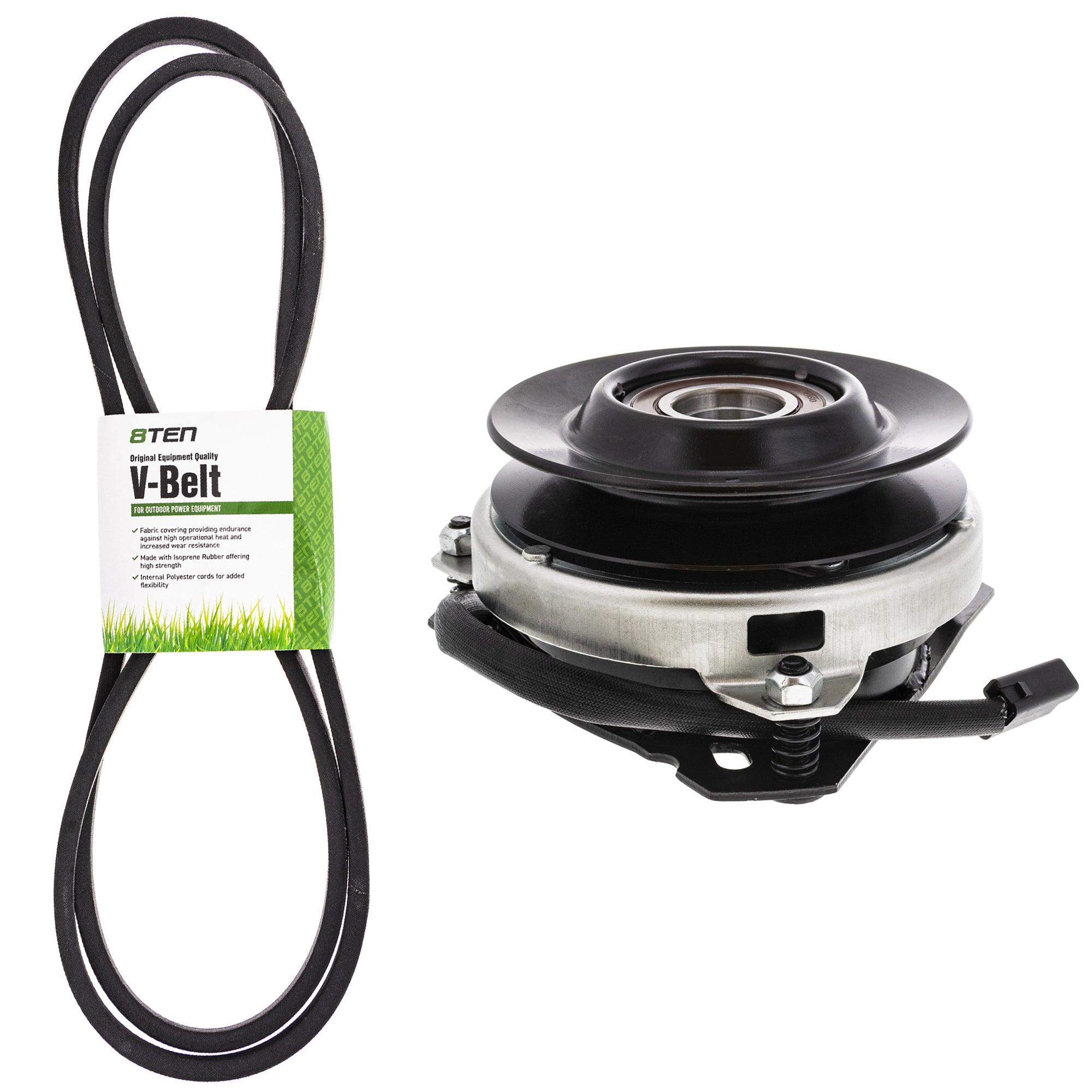 Electric PTO Clutch & Belt Kit for zOTHER Xtreme Warner Stens John Deere Deere AM122969 8TEN MK1006370