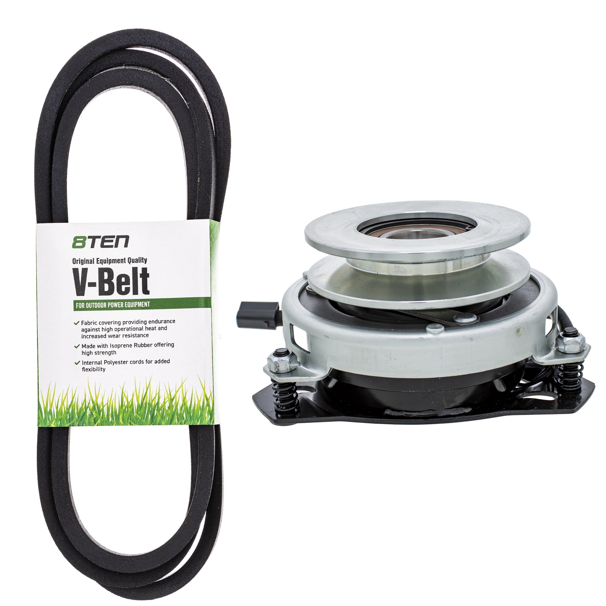 Electric PTO Clutch & Belt Kit for zOTHER Warner Toro Exmark Stens MTD Cub Cadet Troy-Bilt 8TEN MK1006390