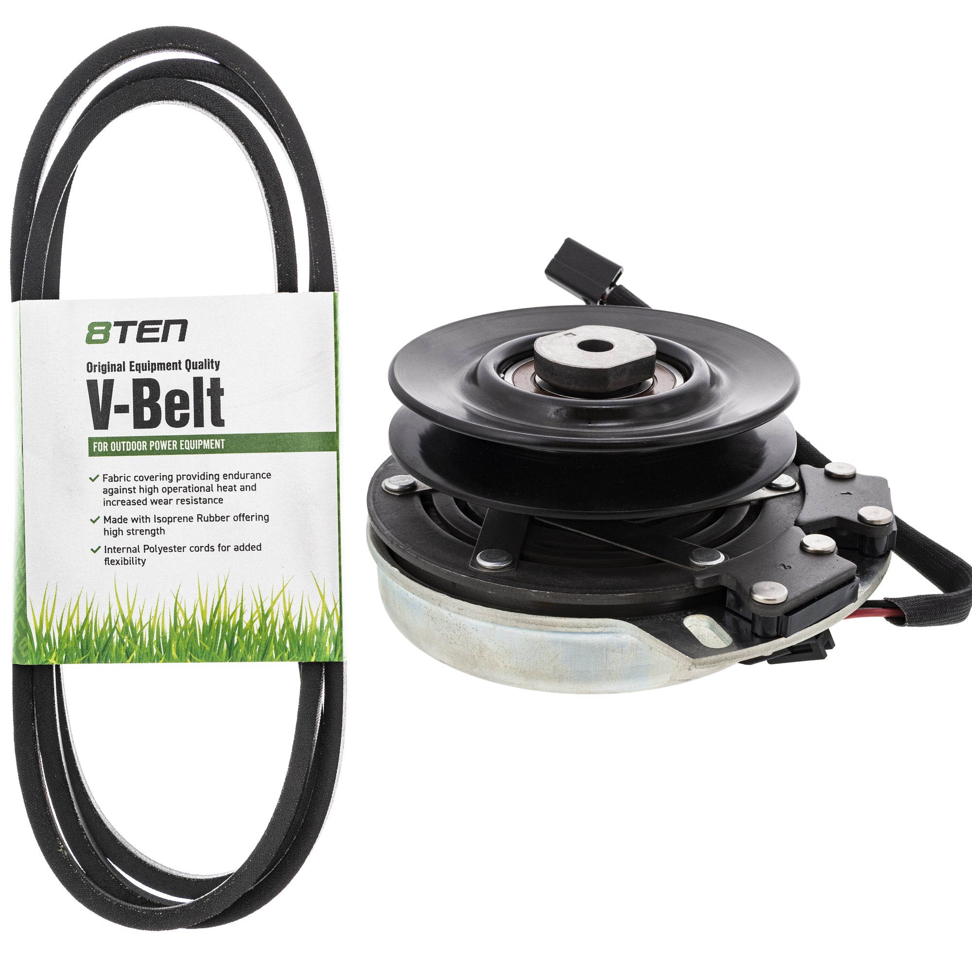 Electric PTO Clutch & Belt Kit for Xtreme Warner Stens John Deere Deere AM126100 255-142 8TEN MK1006394