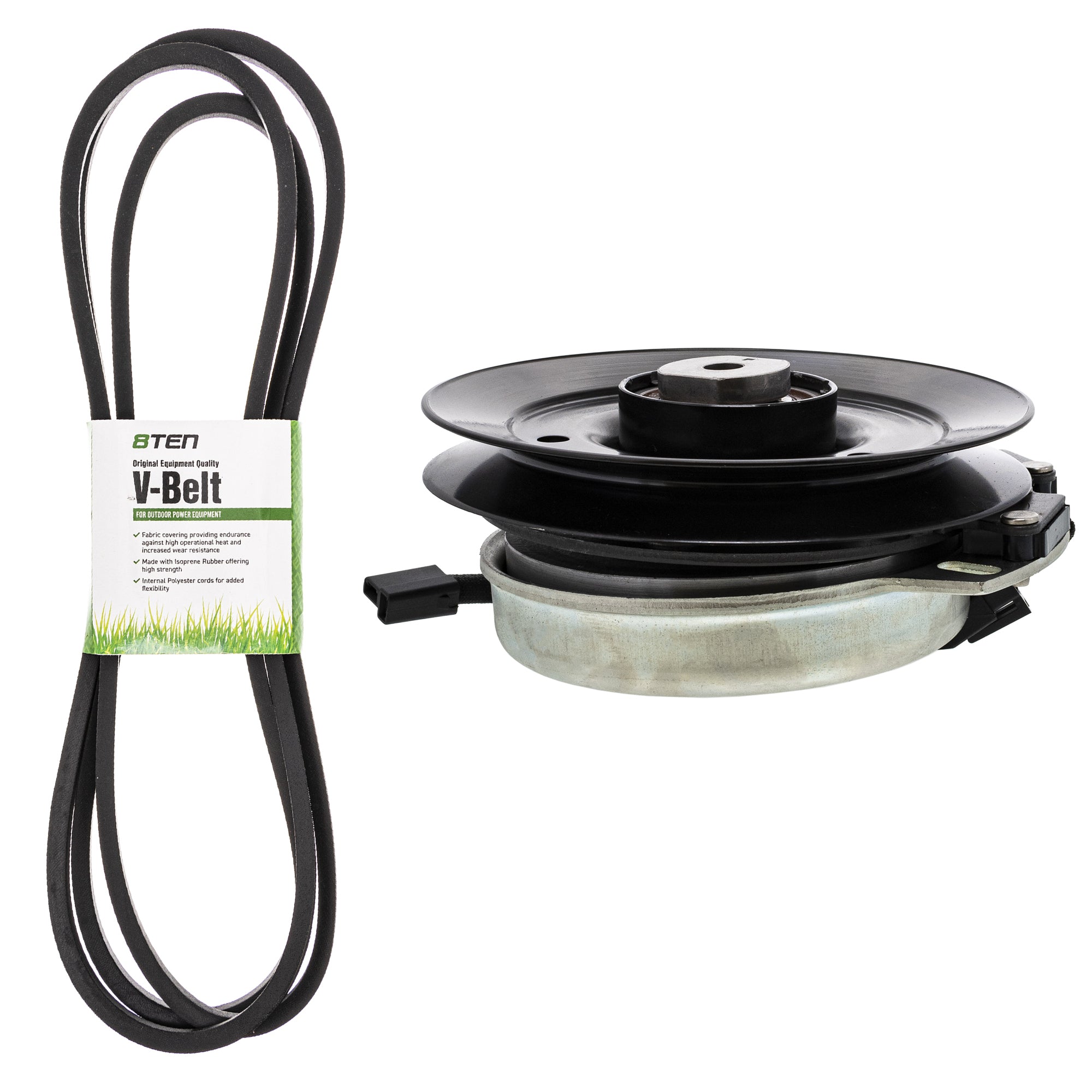 Electric PTO Clutch & Belt Kit for Xtreme Warner Toro Exmark Stens TimeCutter 104-3624 8TEN MK1006410