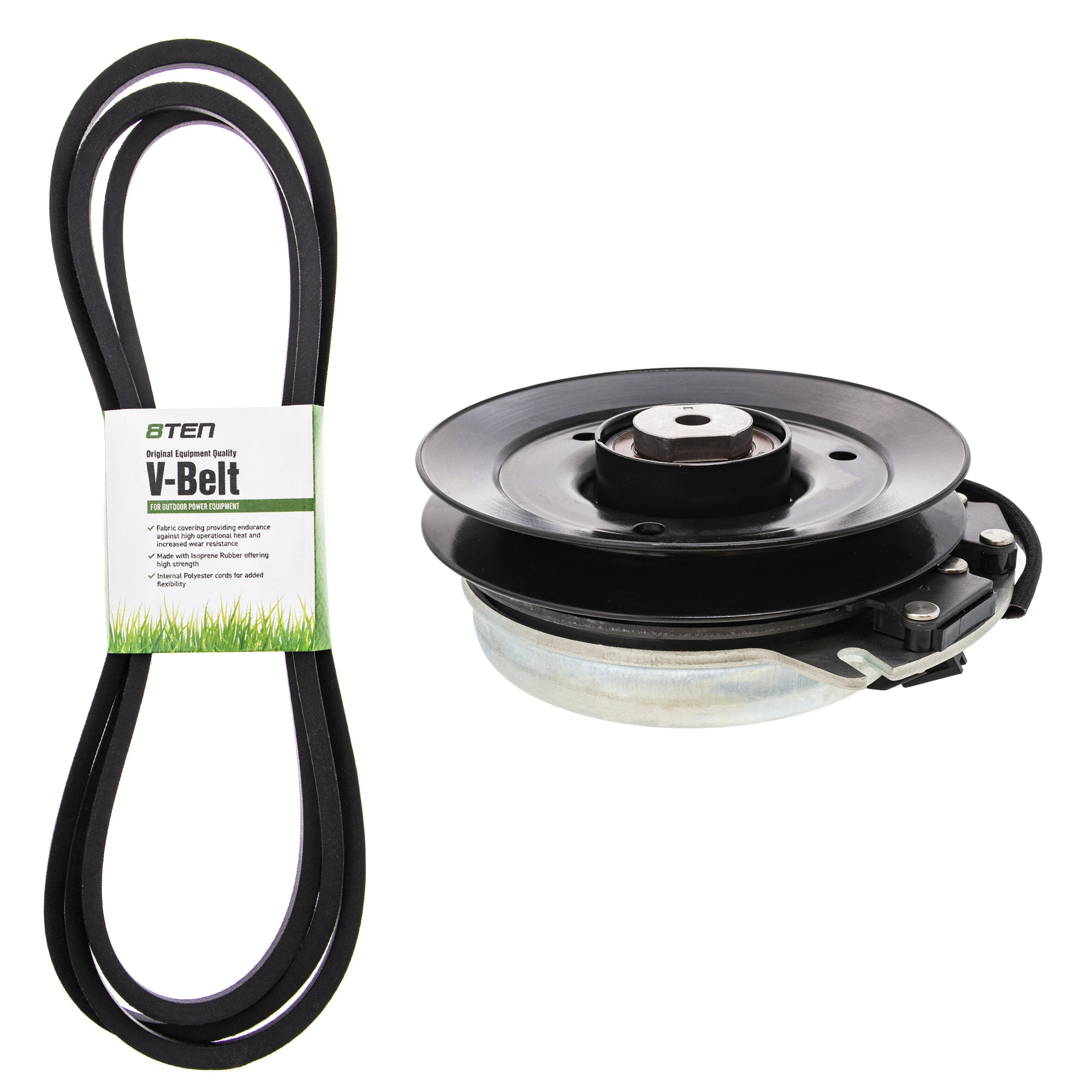 Electric PTO Clutch & Belt Kit for Xtreme Wright Warner Toro Exmark Stens Oregon Lazer 8TEN MK1006417