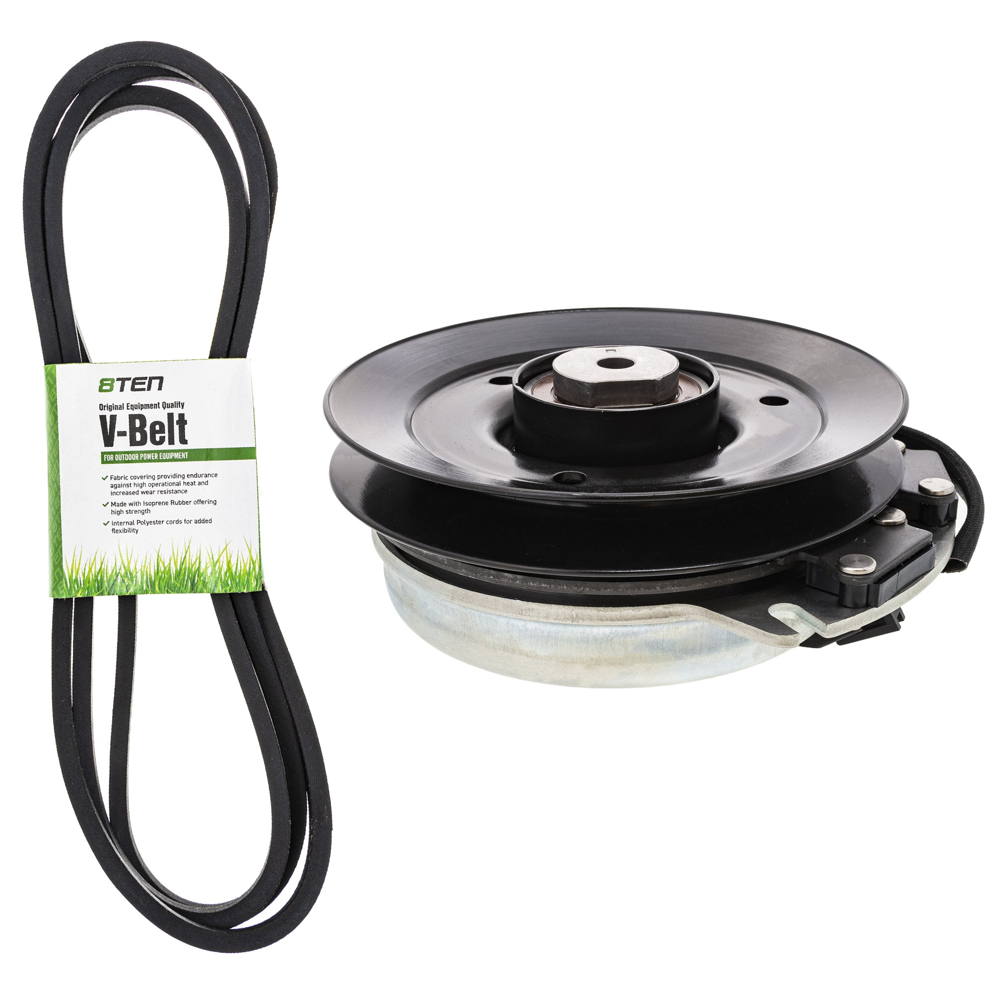 Electric PTO Clutch & Belt Kit for Xtreme Wright Warner Toro Exmark Stens Oregon Lazer 8TEN MK1006418