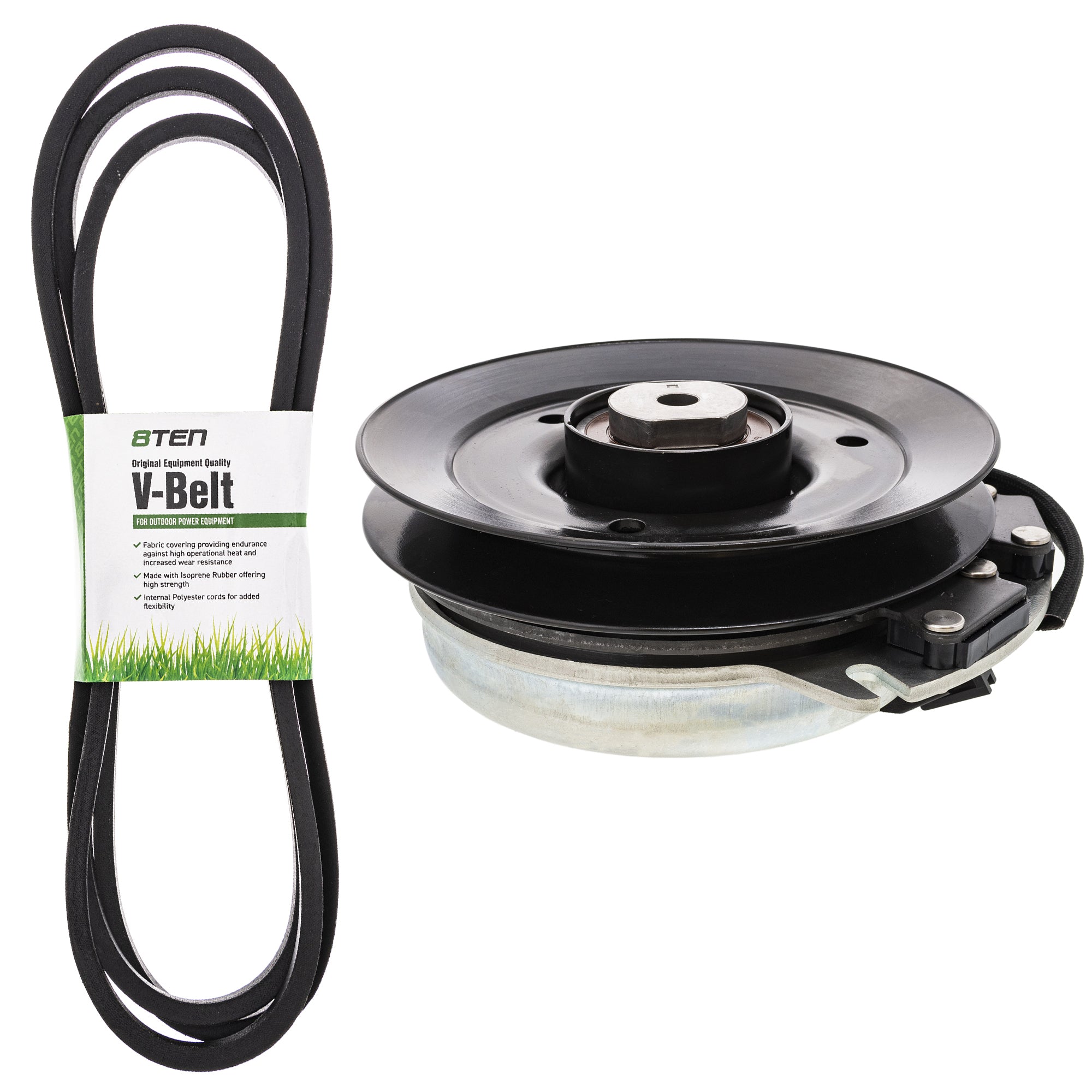 Electric PTO Clutch & Belt Kit for Xtreme Wright Warner Toro Exmark Stens Oregon Lazer 8TEN MK1006419
