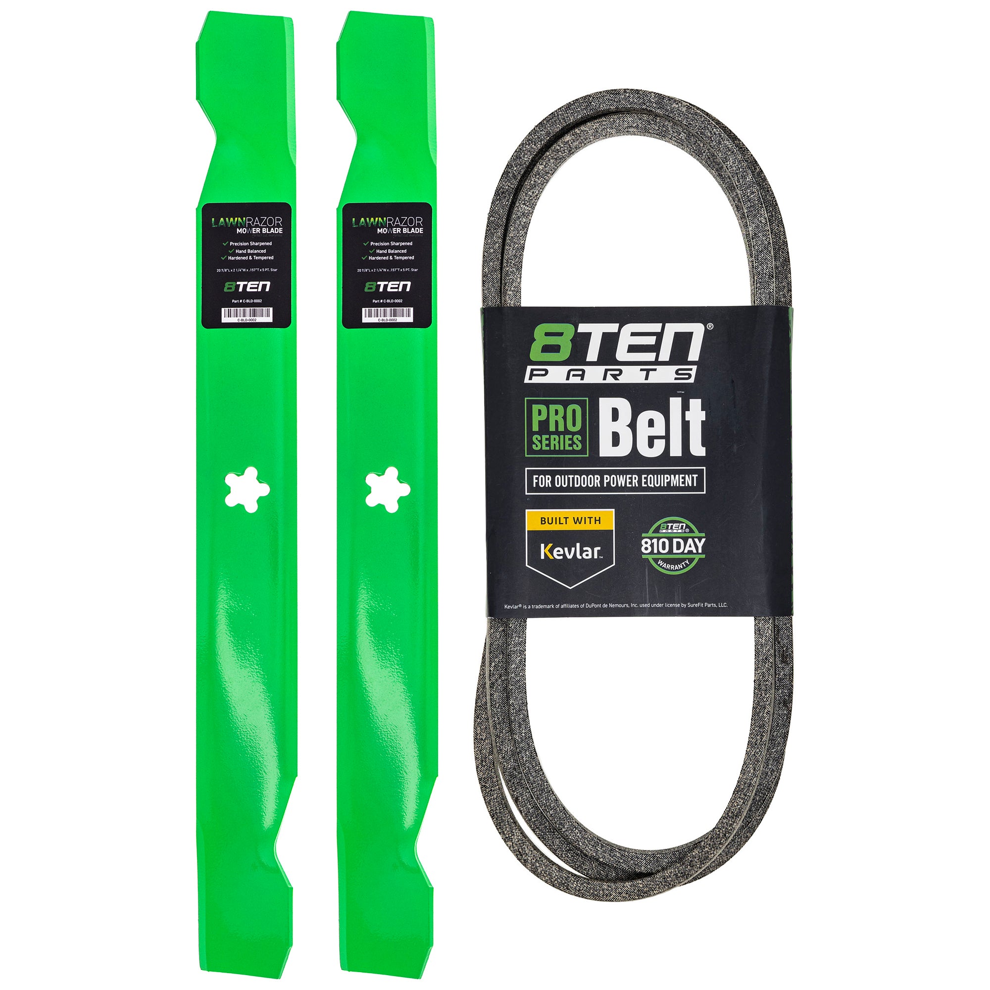 Mower Blades & Deck Belt Kit for zOTHER Stens Oregon Murray Husqvarna Poulan Craftsman AYP 8TEN MK1007774