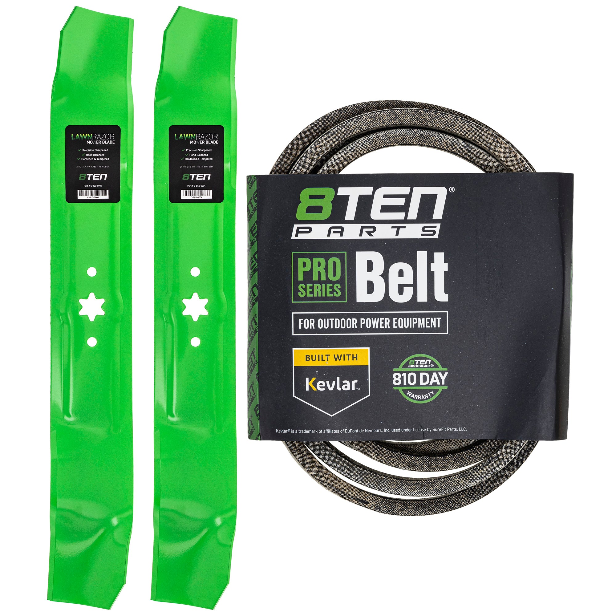 Mower Blades & Deck Belt Kit for zOTHER Toro Exmark Sunbelt Stens Oregon MTD Cub Cadet 8TEN MK1007775