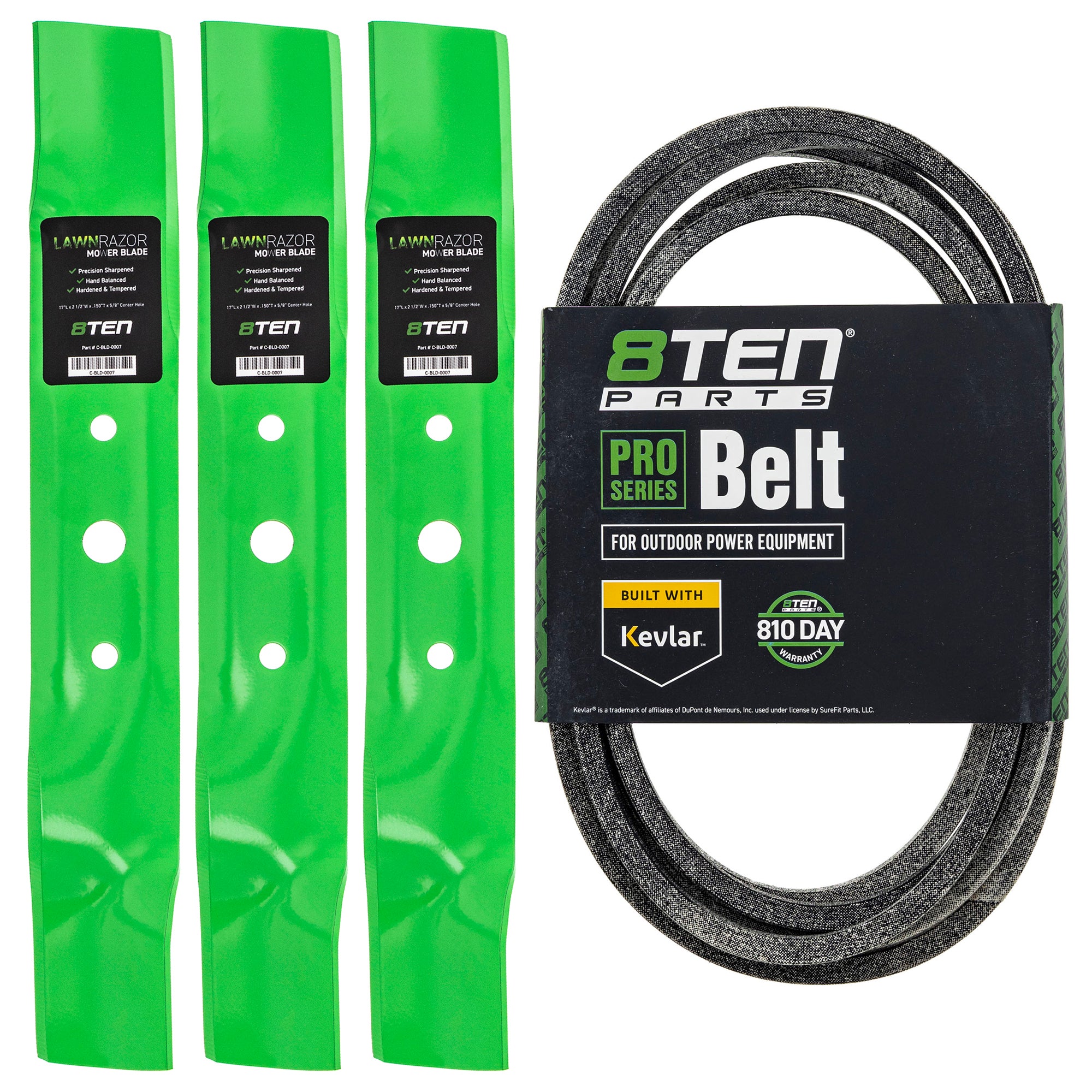 Mower Blades & Deck Belt Kit for zOTHER Stens Oregon John Deere L2548 L2048 Deere 1742HS 8TEN MK1007777