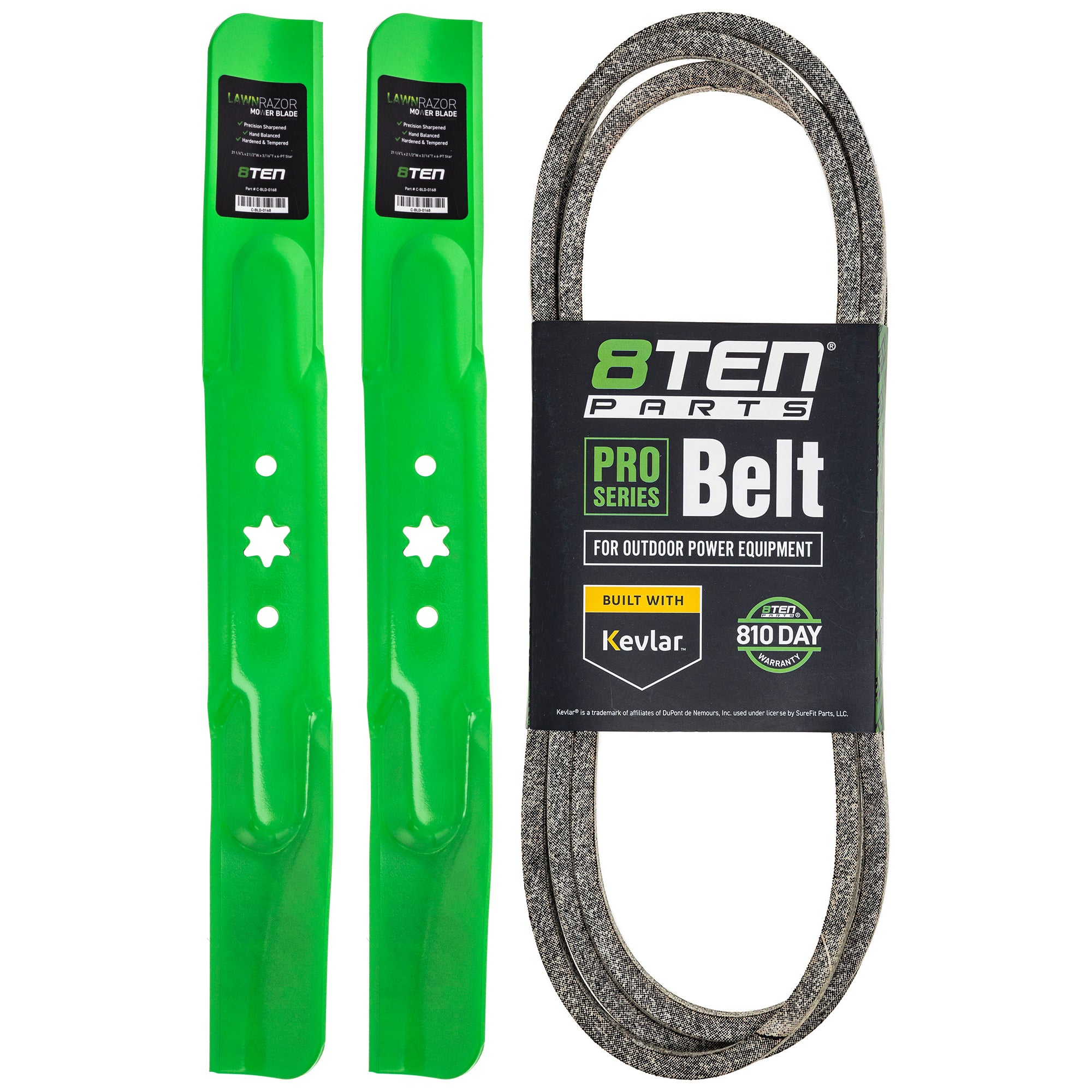 Mower Blades & Deck Belt Kit for zOTHER Stens Oregon MTD Cub Cadet Troy-Bilt John Deere 8TEN MK1007793